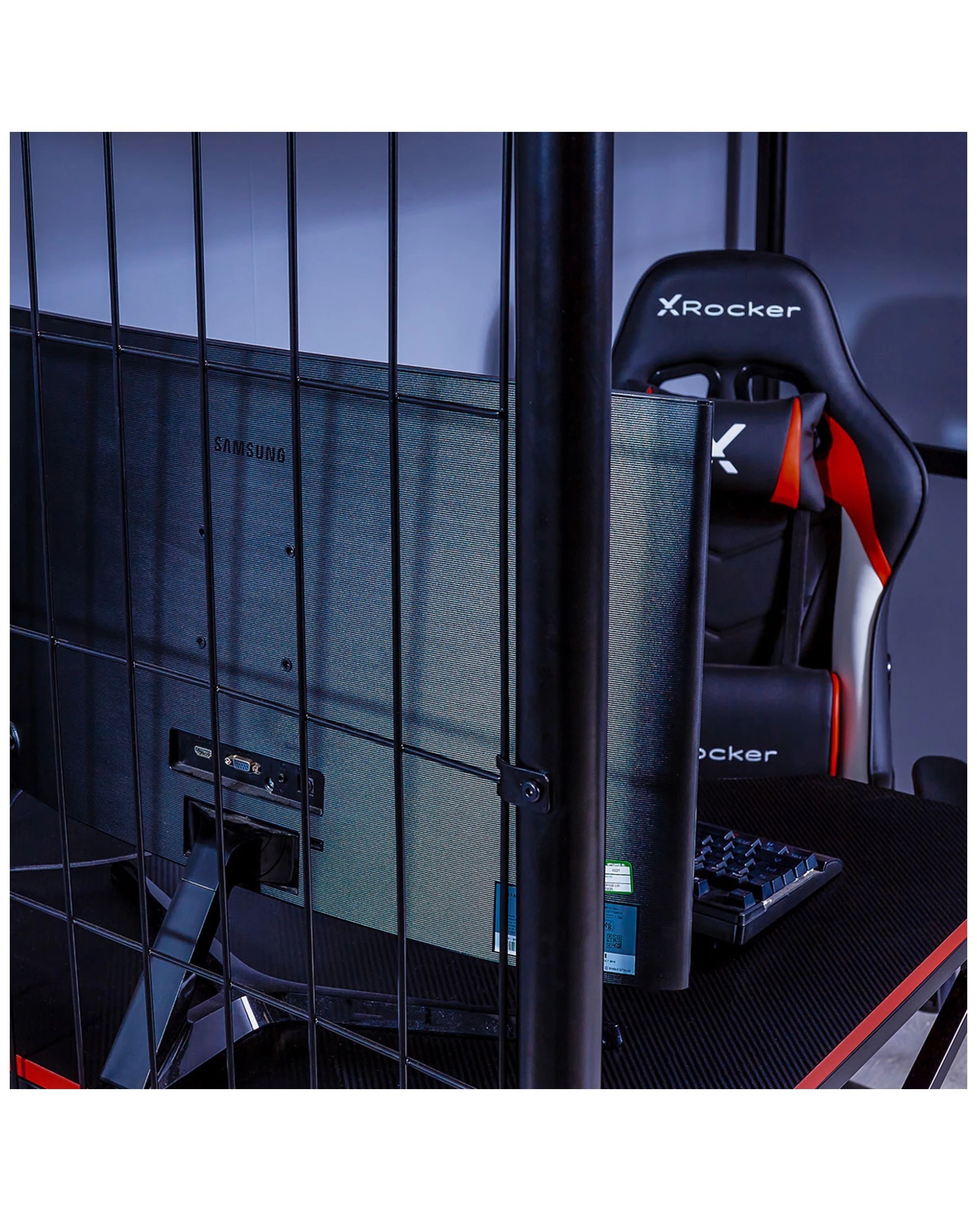 6 X Rocker Icarus Xl High Sleeper Pc Gaming Single Bunk Bed Frame W/ Built In Desk
 - Black, 6 of 6