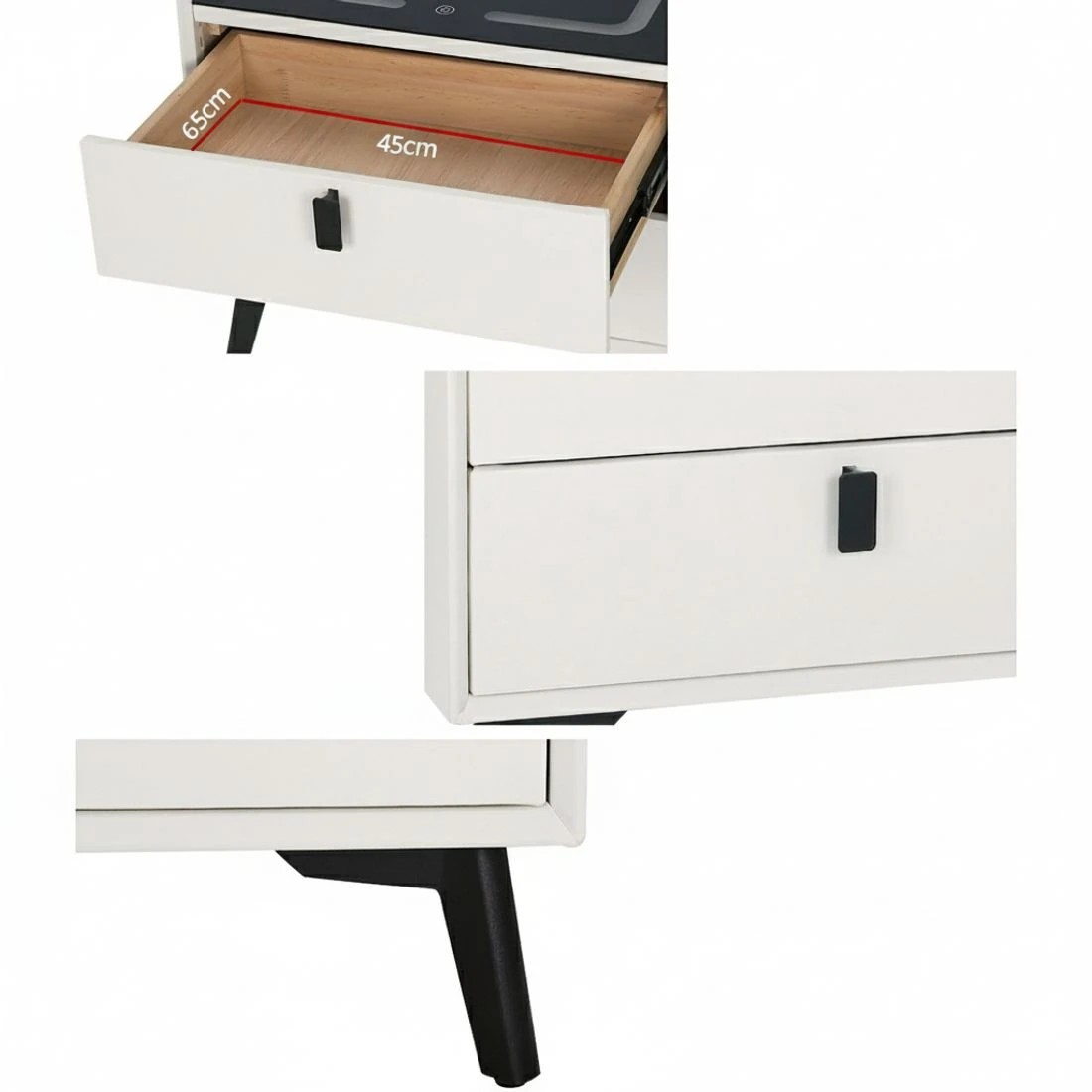 6 Artiss Smart Bedside Table with Wireless Charging - White, 6 of 7