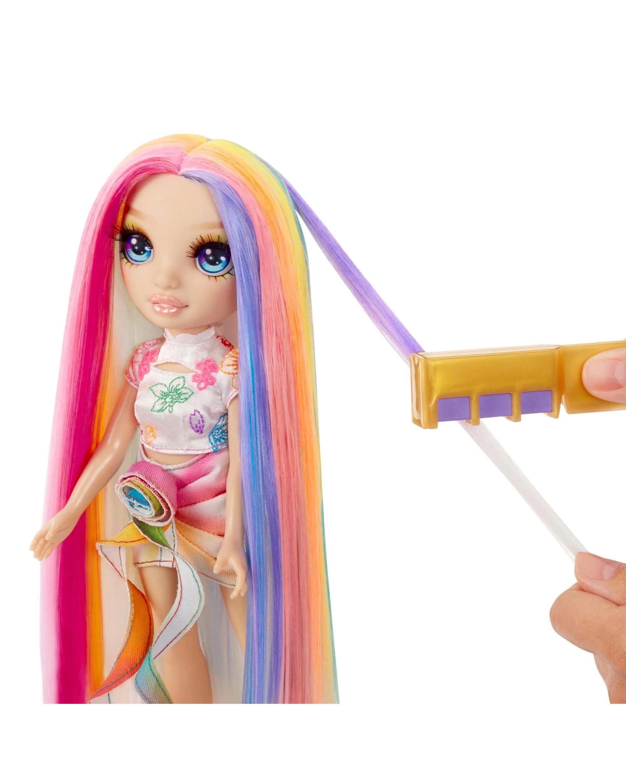 6 Rainbow High Hair Chalk and Style Amaya Raine Doll, 6 of 8