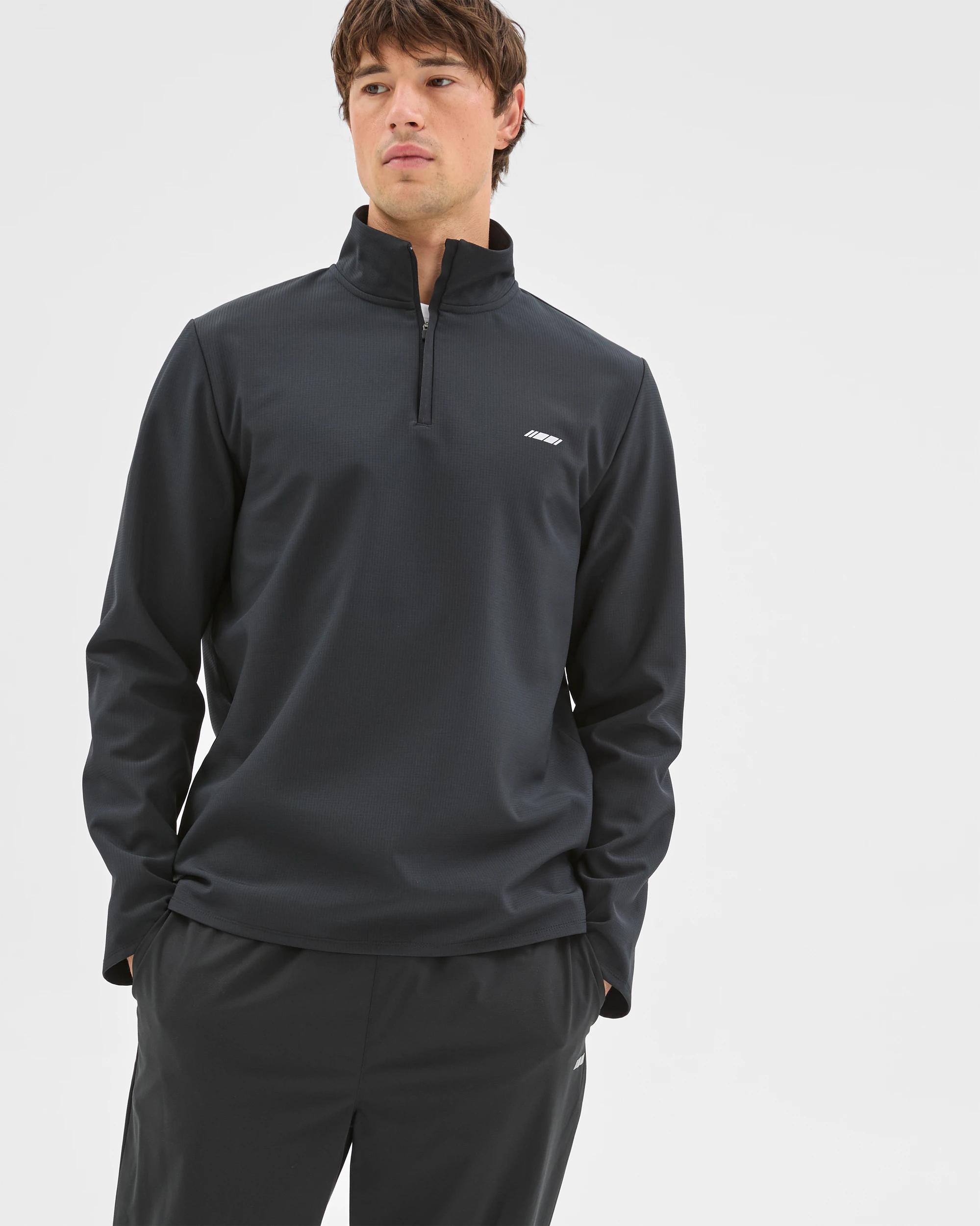 3 Target Active Active Bonded Quarter Zip Jumper BLACK, 3 of 7