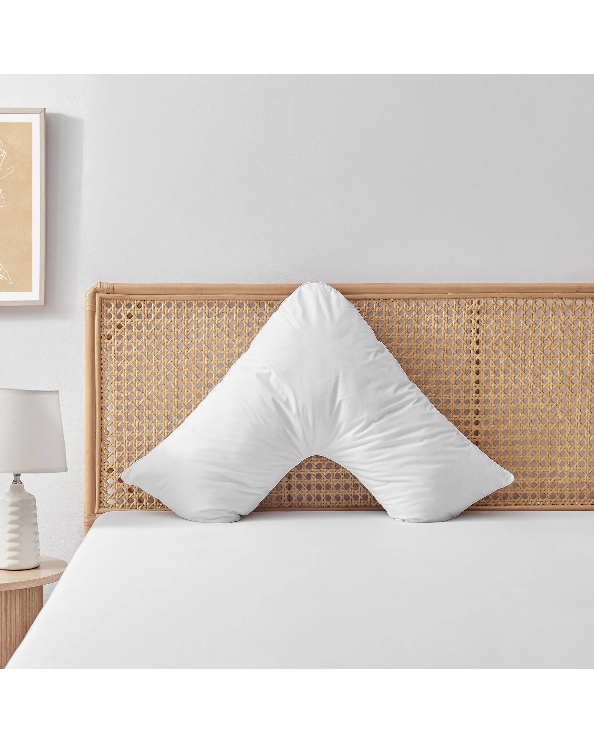 1 ESSN Healthguard Allergy Sensitive V Shape Pillow - White, 1 of 7