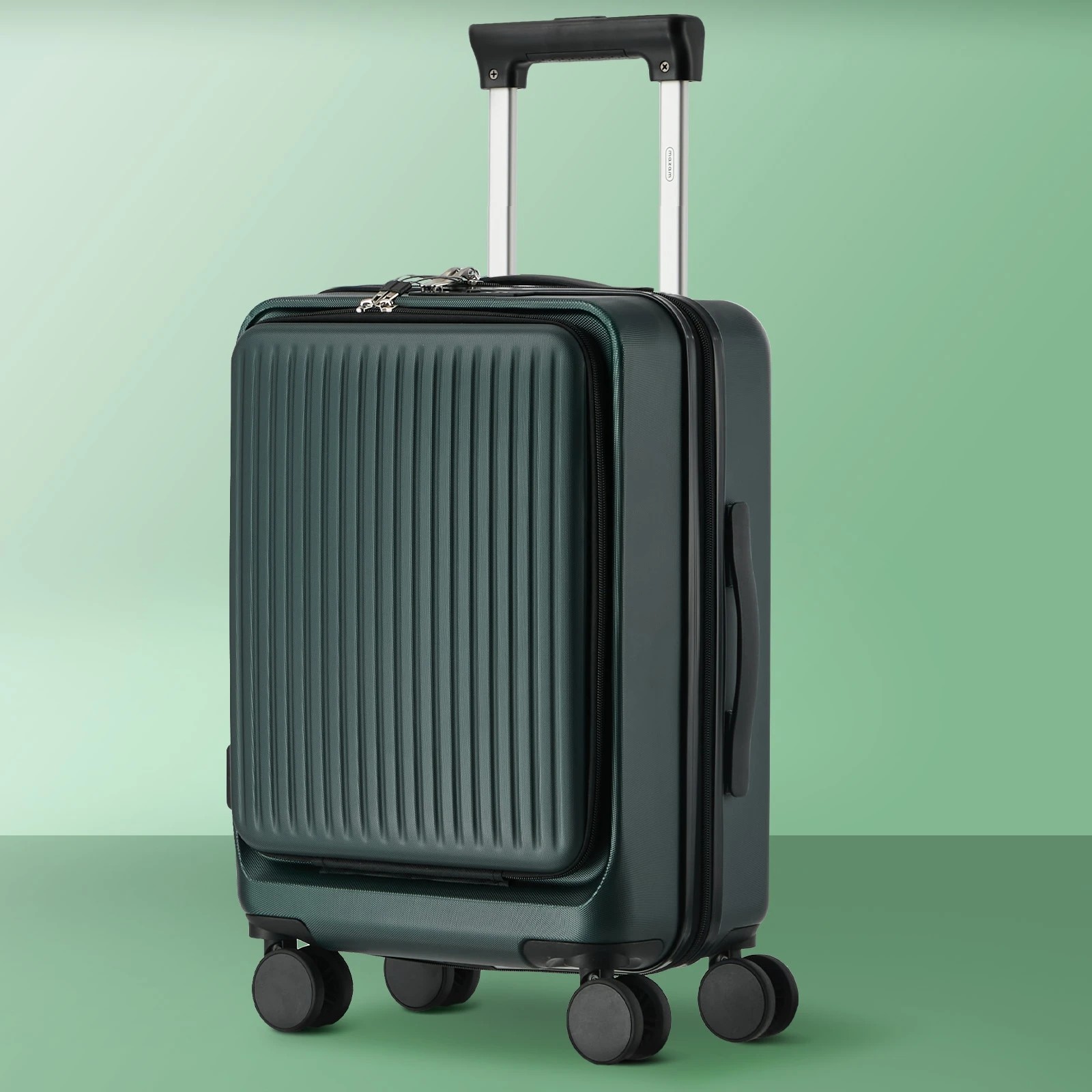 3 Mazam 24" Luggage Suitcase Front Opening Travel TSA Hard Case - Green, 3 of 10