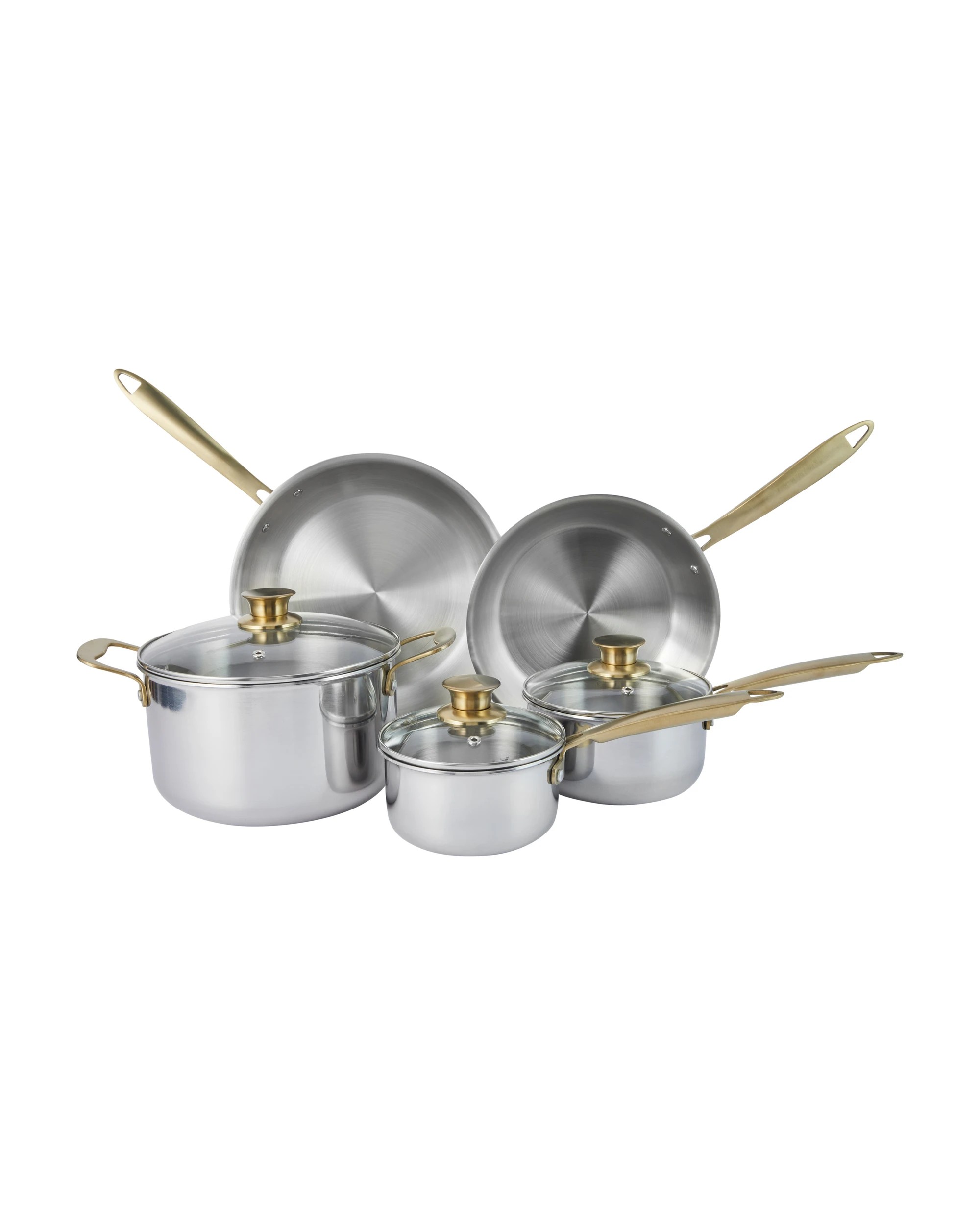 1 5 Piece Stainless Steel Tri-Ply Cookware Set, 1 of 10