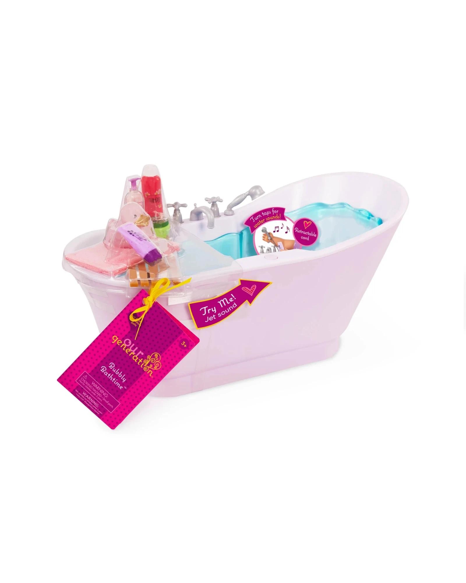 7 Our Generation Bubbly Bathtime Bathtub Accessory with Water Sounds for 18-inch Dolls - Multi, 7 of 7