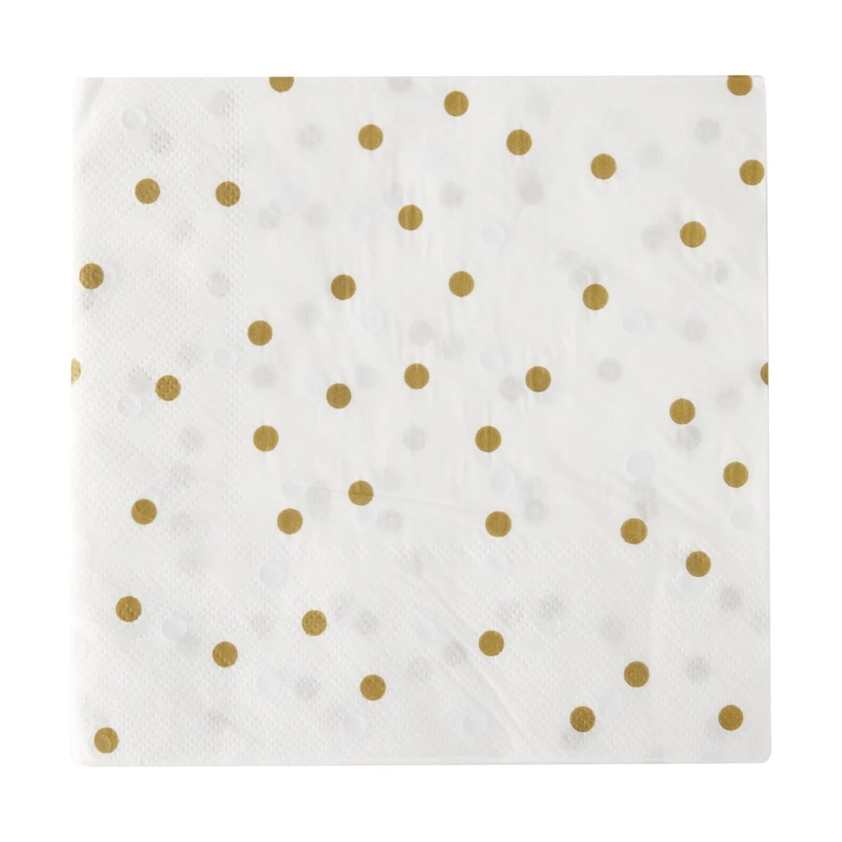 4 20 Pack Gold Print Polka Dot Napkins, 4 of 5