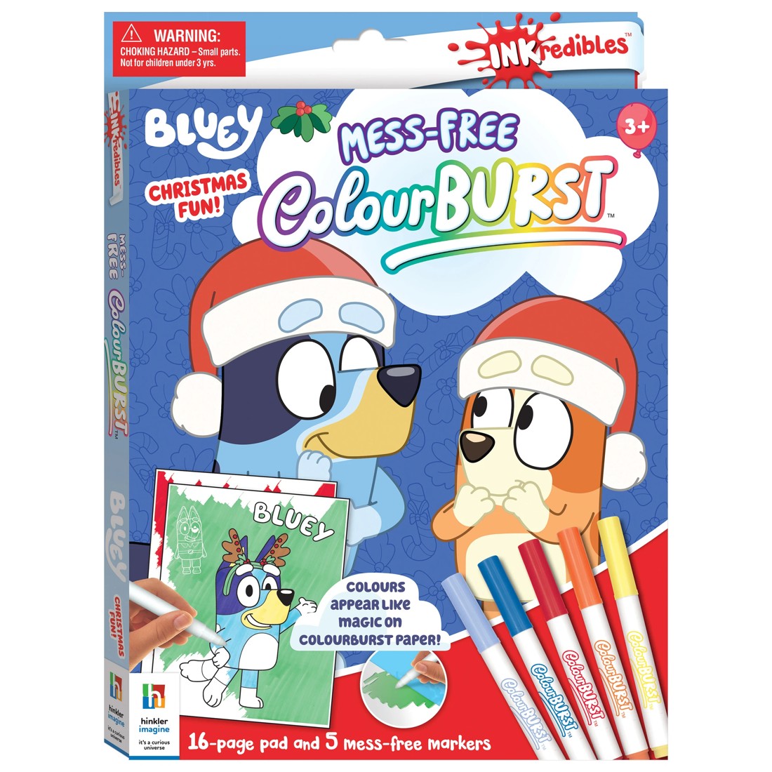 1 INKredibles Mess-Free ColourBurst Bluey Christmas Fun! - Book, 1 of 6