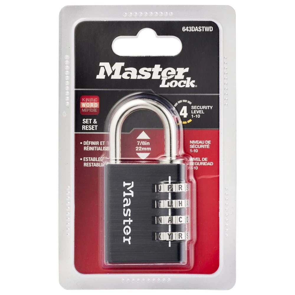 4 Master Lock 40mm Word Padlock, 4 of 4