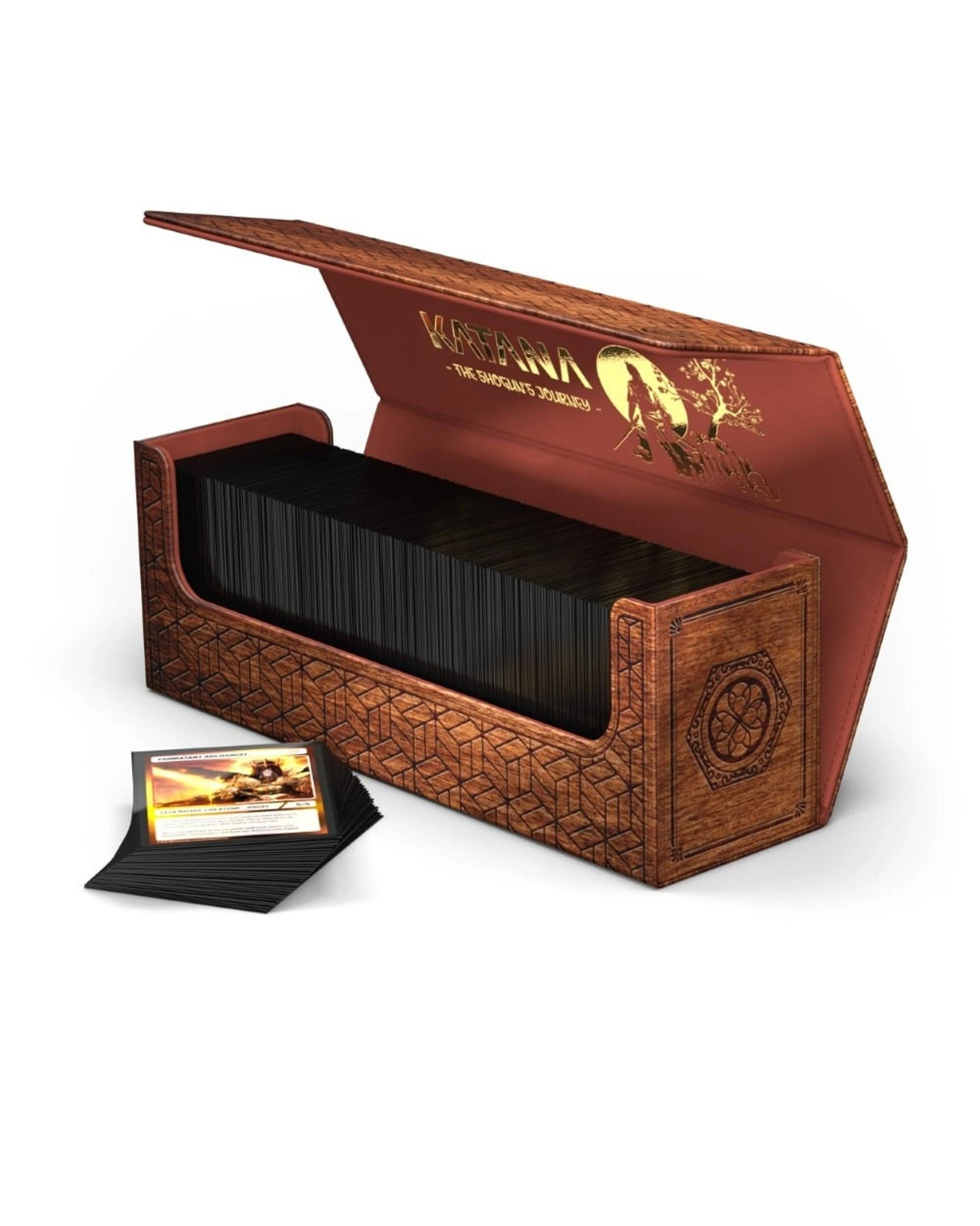 5 Ultimate Guard Arkhive 400+ XenoSkin Katana: The Shogun's Journey Deck Case - Brown, 5 of 6