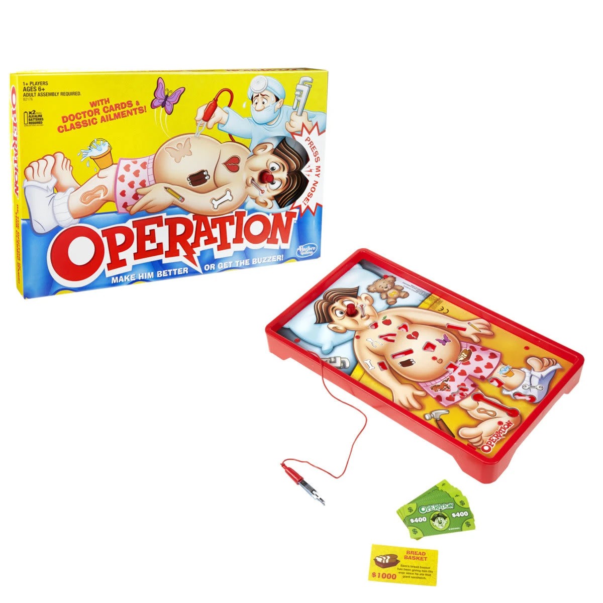 2 Classic Operation Electronic Board Game with Cards, 2 of 7