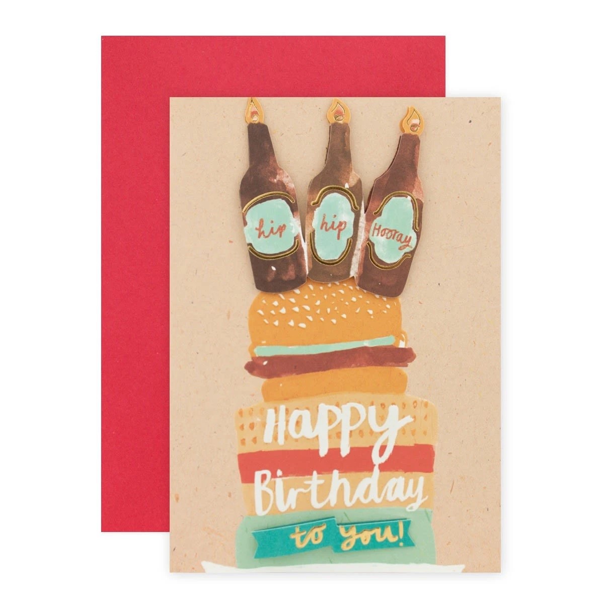 1 Connections from Hallmark Birthday Card - Burgers and Beer Cake, 1 of 3