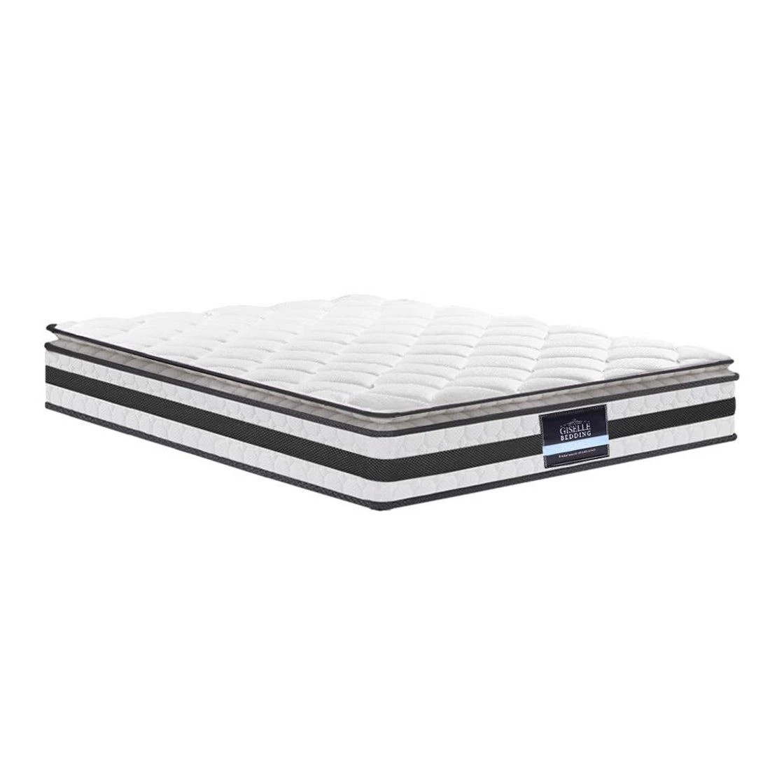 2 Giselle Bedding 21cm Mattress Pillow Top King Single - White, 2 of 8