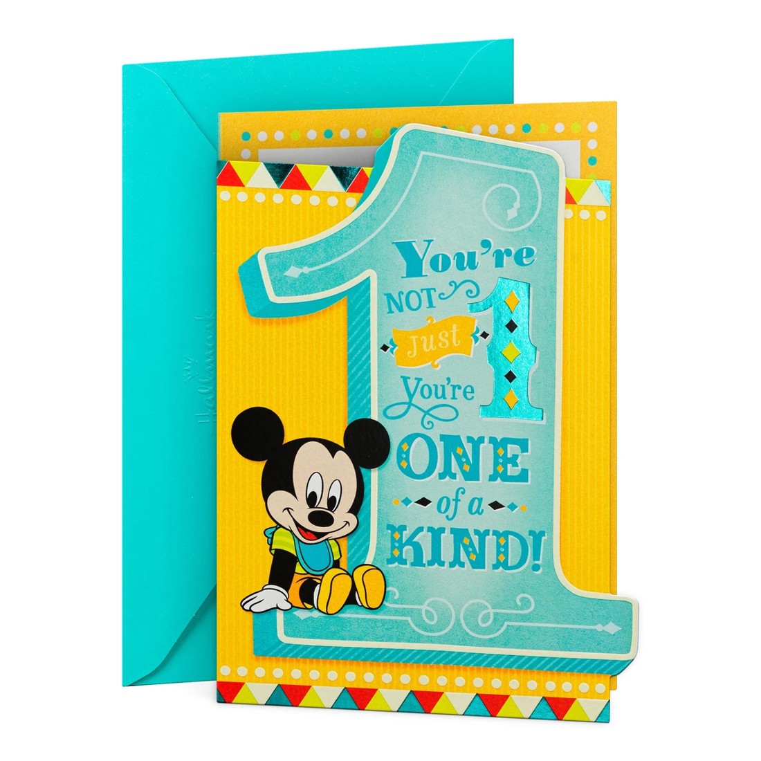 1 Hallmark Disney Mickey Mouse 1st Birthday Card, 1 of 3