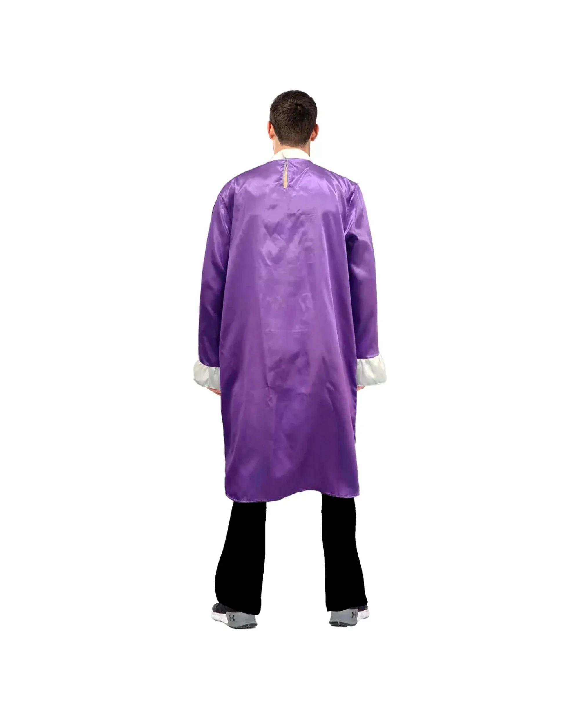2 BR Costumes Adult Popstar Costume 80s Ruffle Jacket Top Mens Fancy Dress Purple L/XL PURPLE, 2 of 2