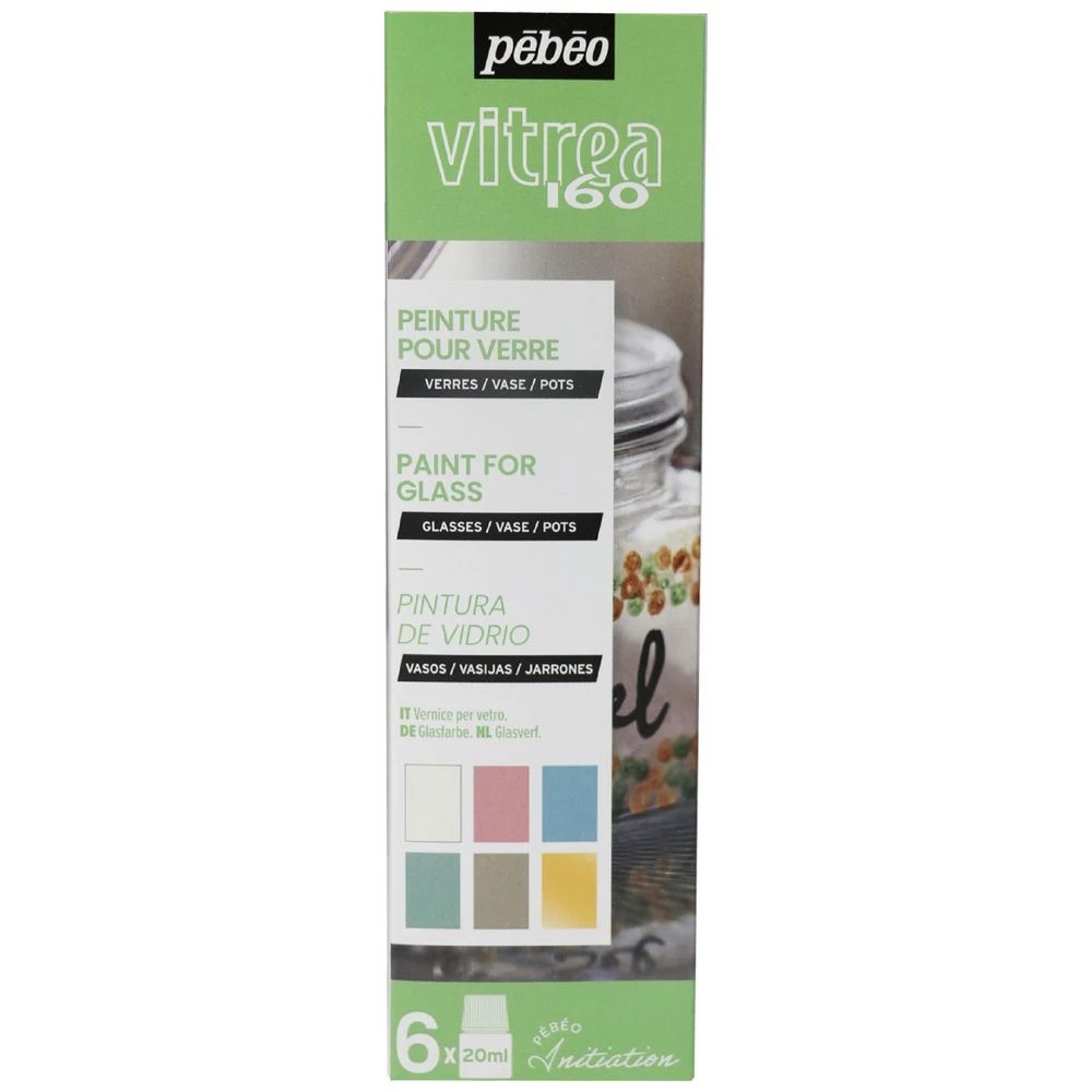 1 Pebeo Vitrea 160 Discovery Paint Set Pastels 20mL 6 Pack, 1 of 1