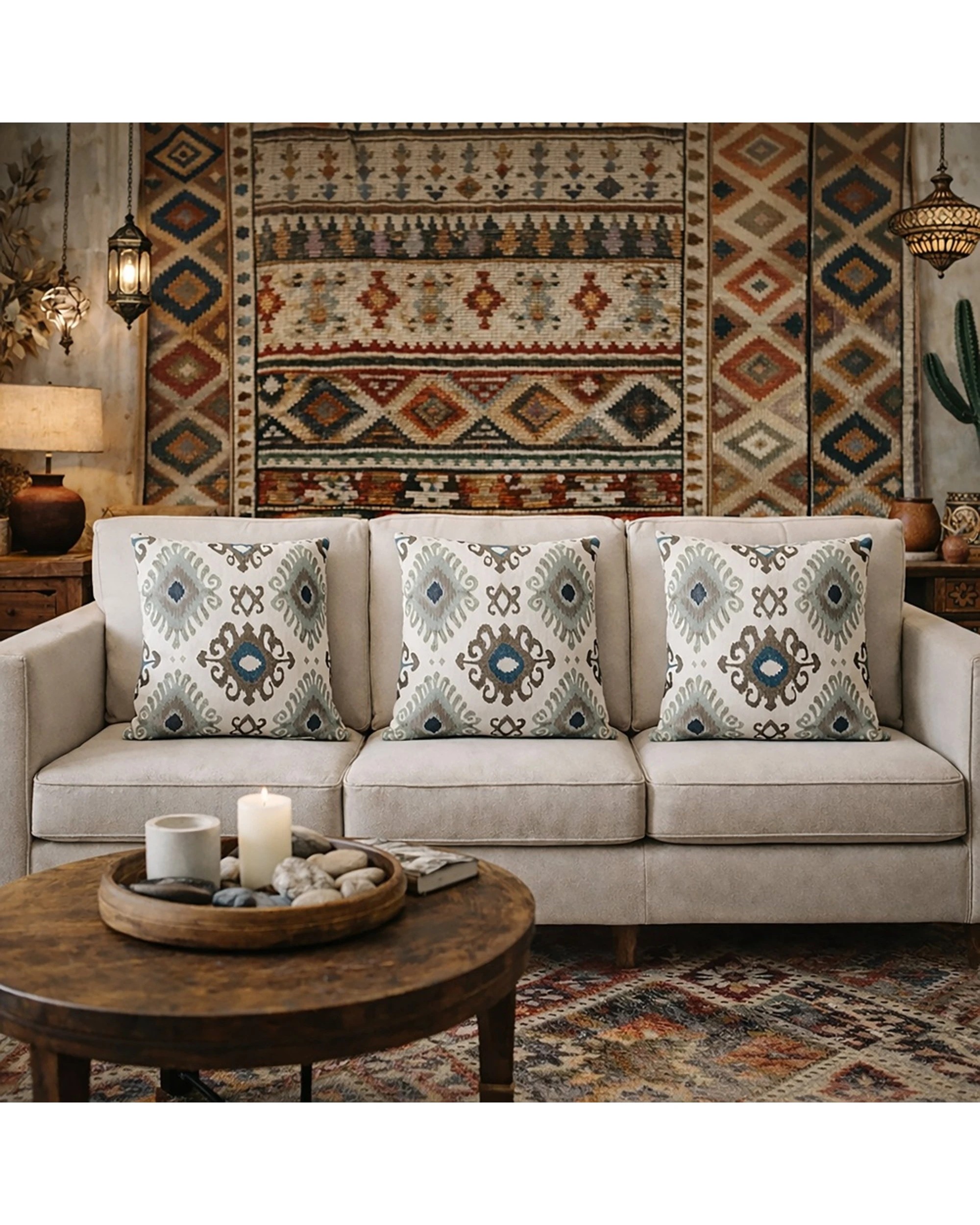 2 Urban Style Aztec Pattern Cushion Throw Pillow 45x45cm - Multi, 2 of 7