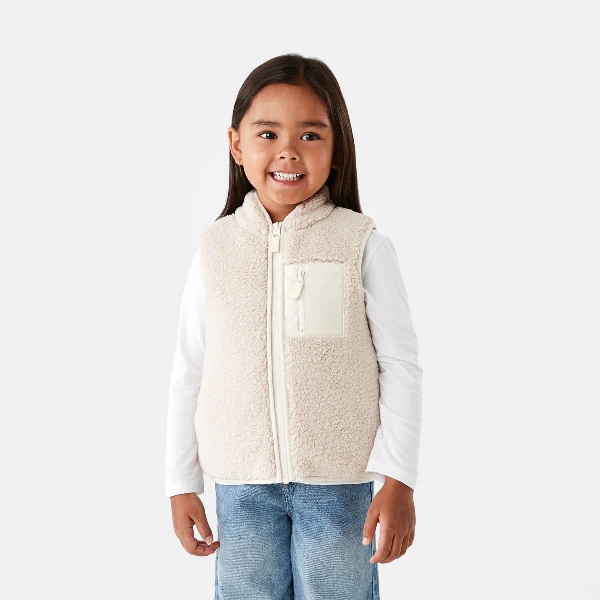 2 Teddy Vest Crm Beige, 2 of 10