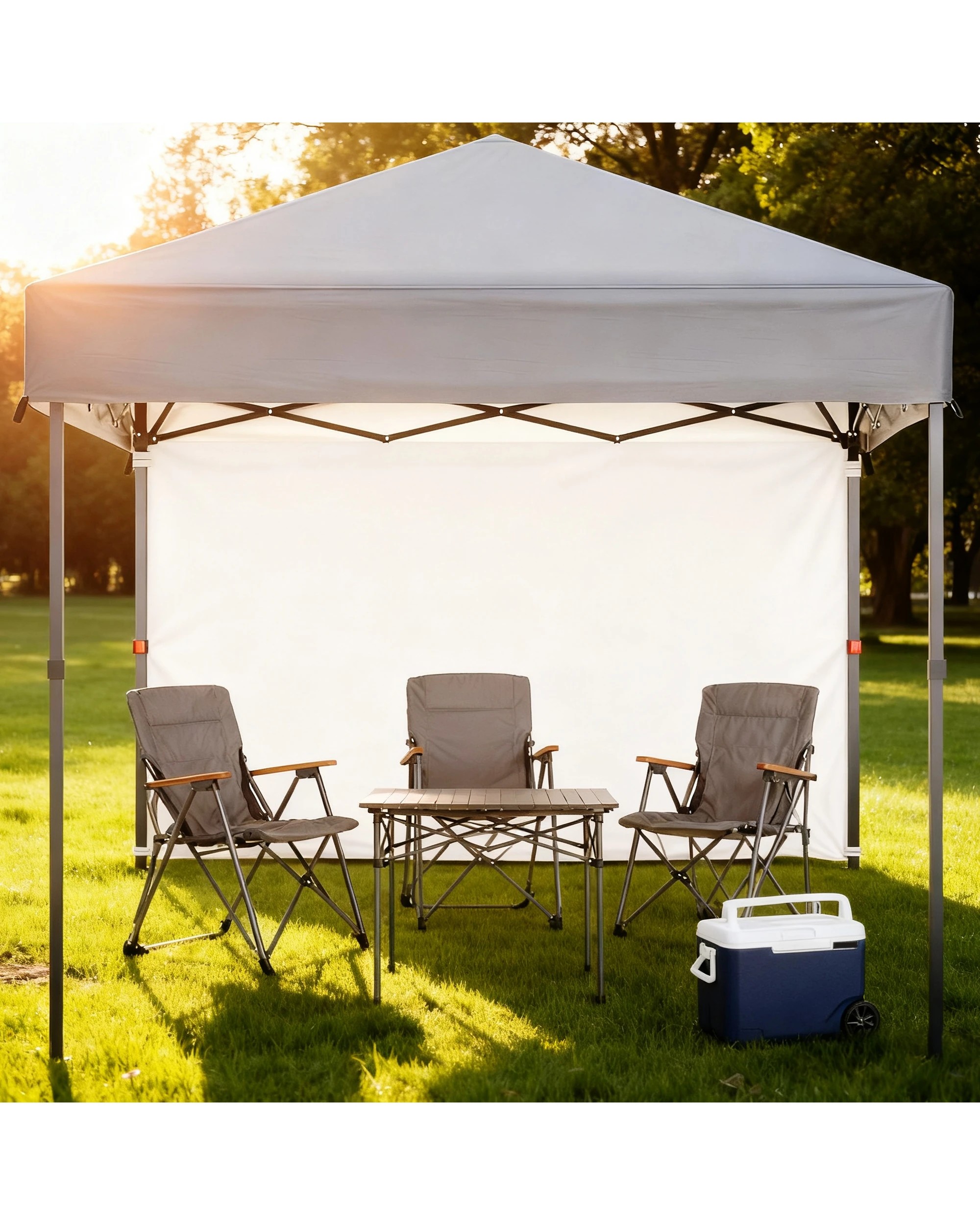 3 Advwin 2.4x2.4m Foldable Pop Up Canopy -Grey, 3 of 8
