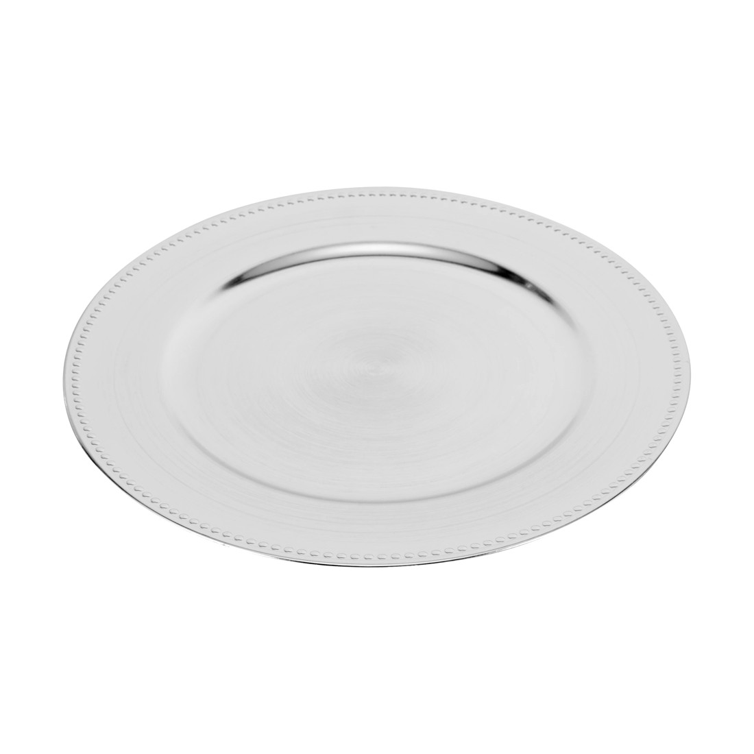 1 Silver Look Charger Plate, 1 of 3