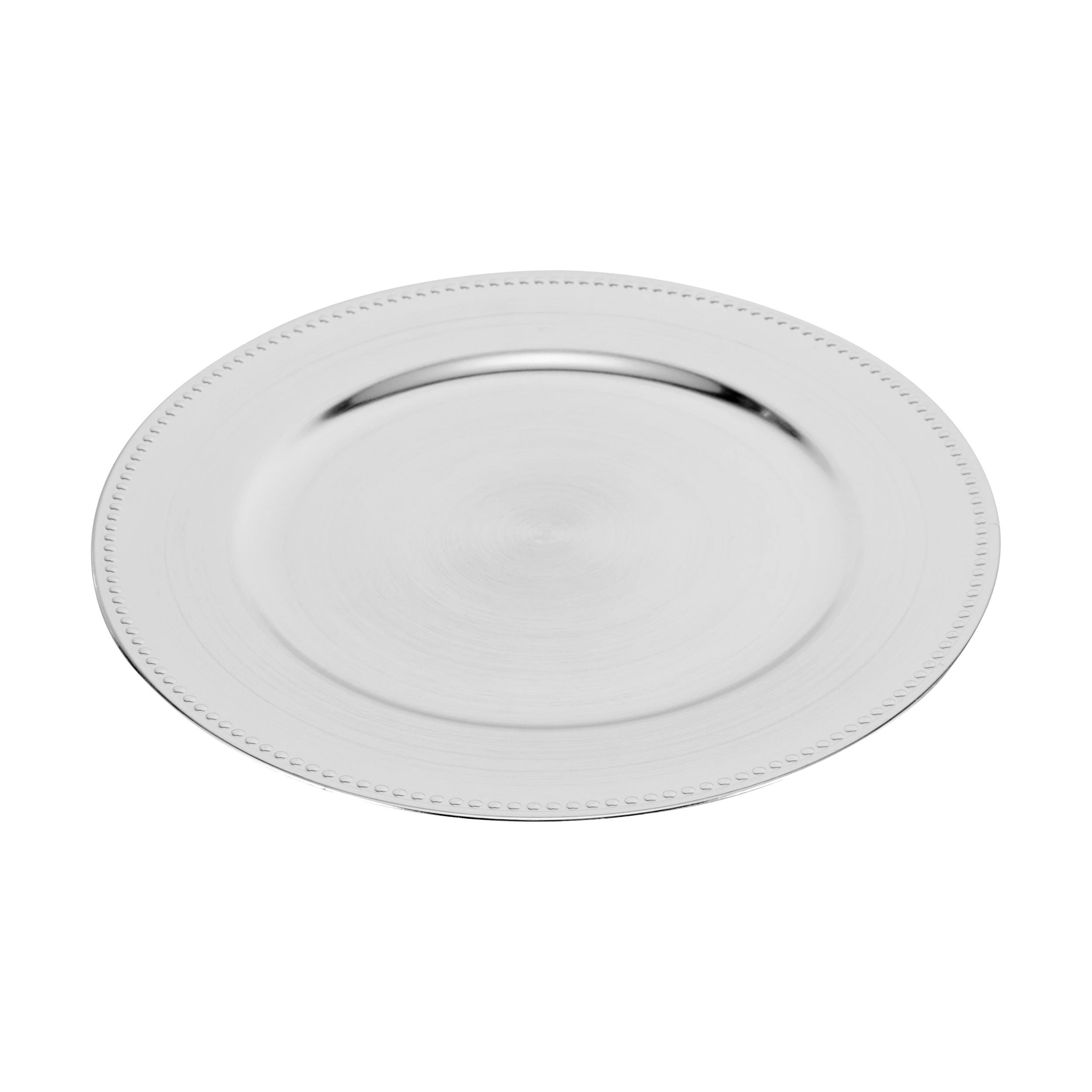 1 Silver Look Charger Plate, 1 of 3