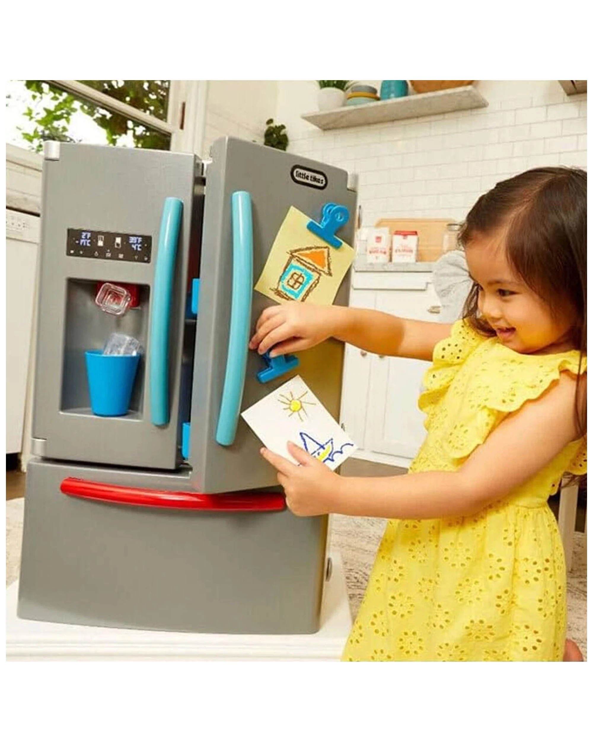 1 Little Tikes First Fridge Kids Interactive Pretend Play Toy 2 Years Plus - Grey, 1 of 3