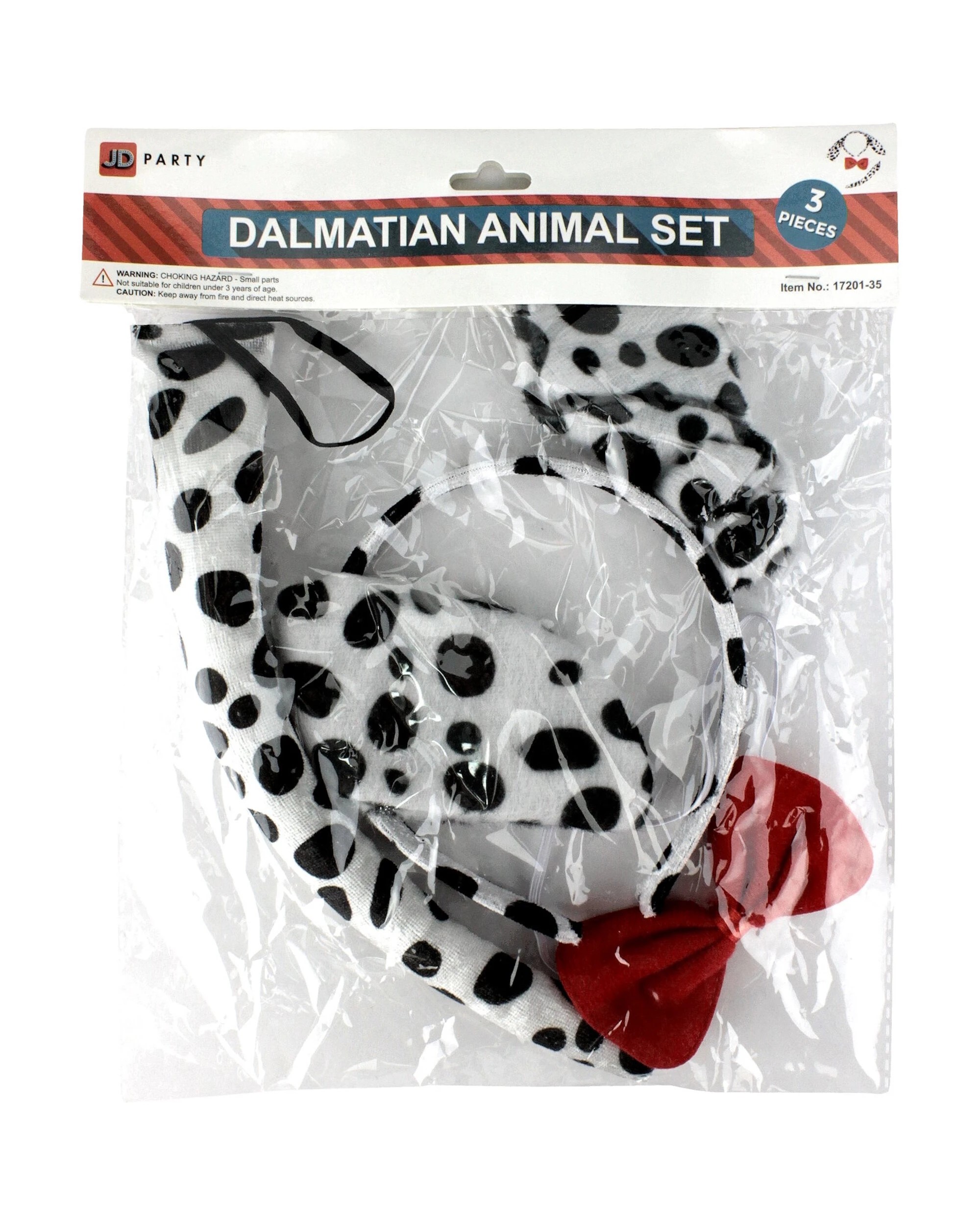 2 JDParty Spotted Dalmatian Dog Ears and Tail Costume Set, 2 of 3