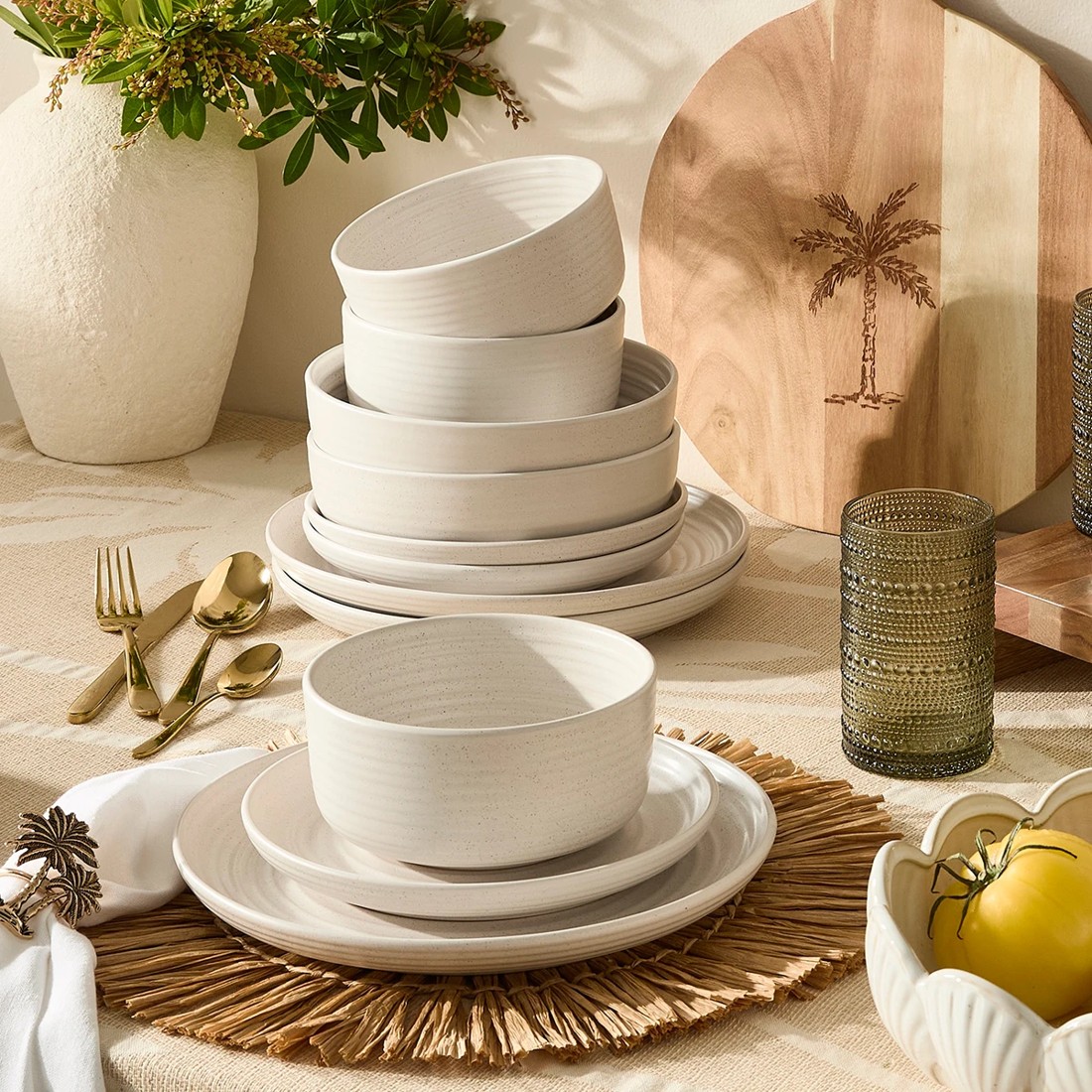 5 White Dune Dinner Plate, 5 of 5