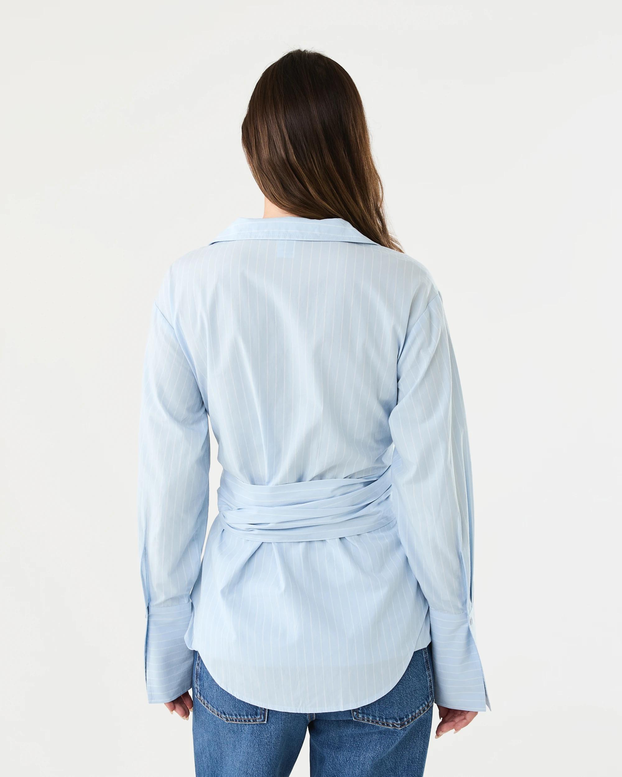 3 Long Sleeve Wrap Waist Shirt Pin Strp, 3 of 9