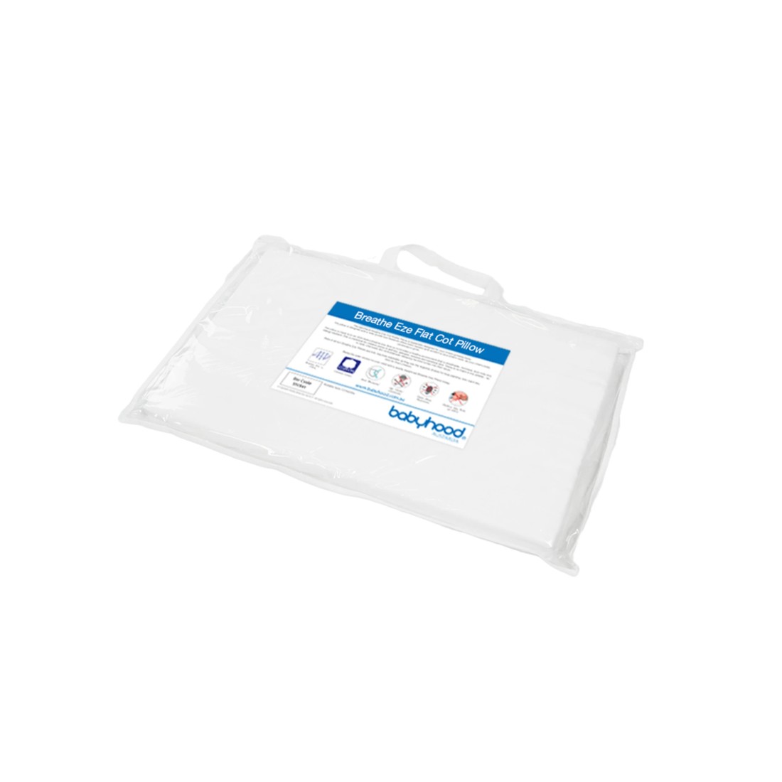 2 Babyhood Breathe Eze Flat Cot Pillow 360mm x 600mm, 2 of 2