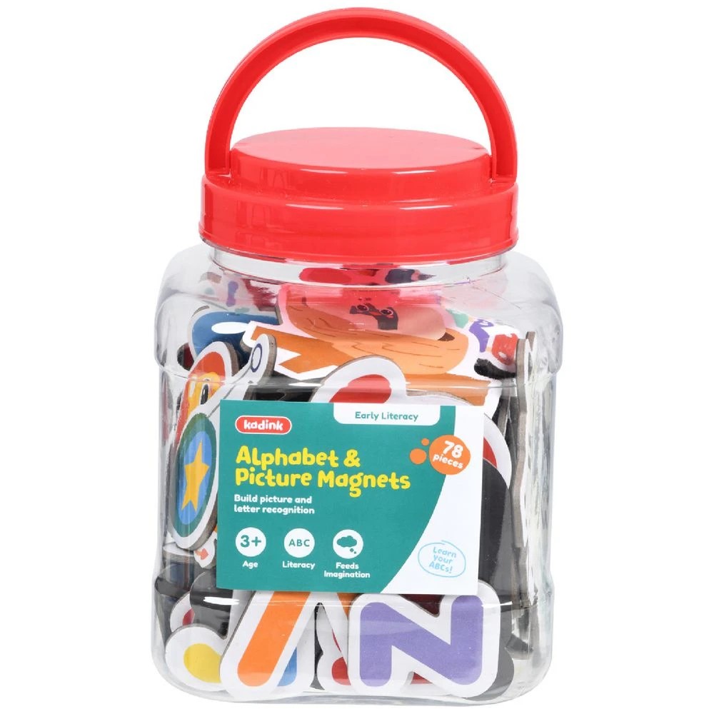 1 Kadink Alphabet & Picture Magnet Jar 78 Pack, 1 of 4