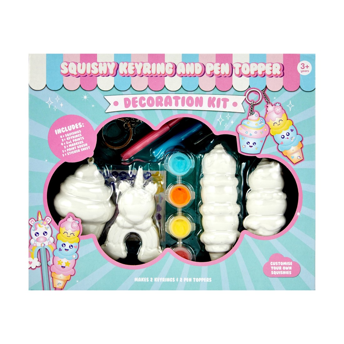 1 Squishy Keyring and Pen Topper Decoration Kit, 1 of 10
