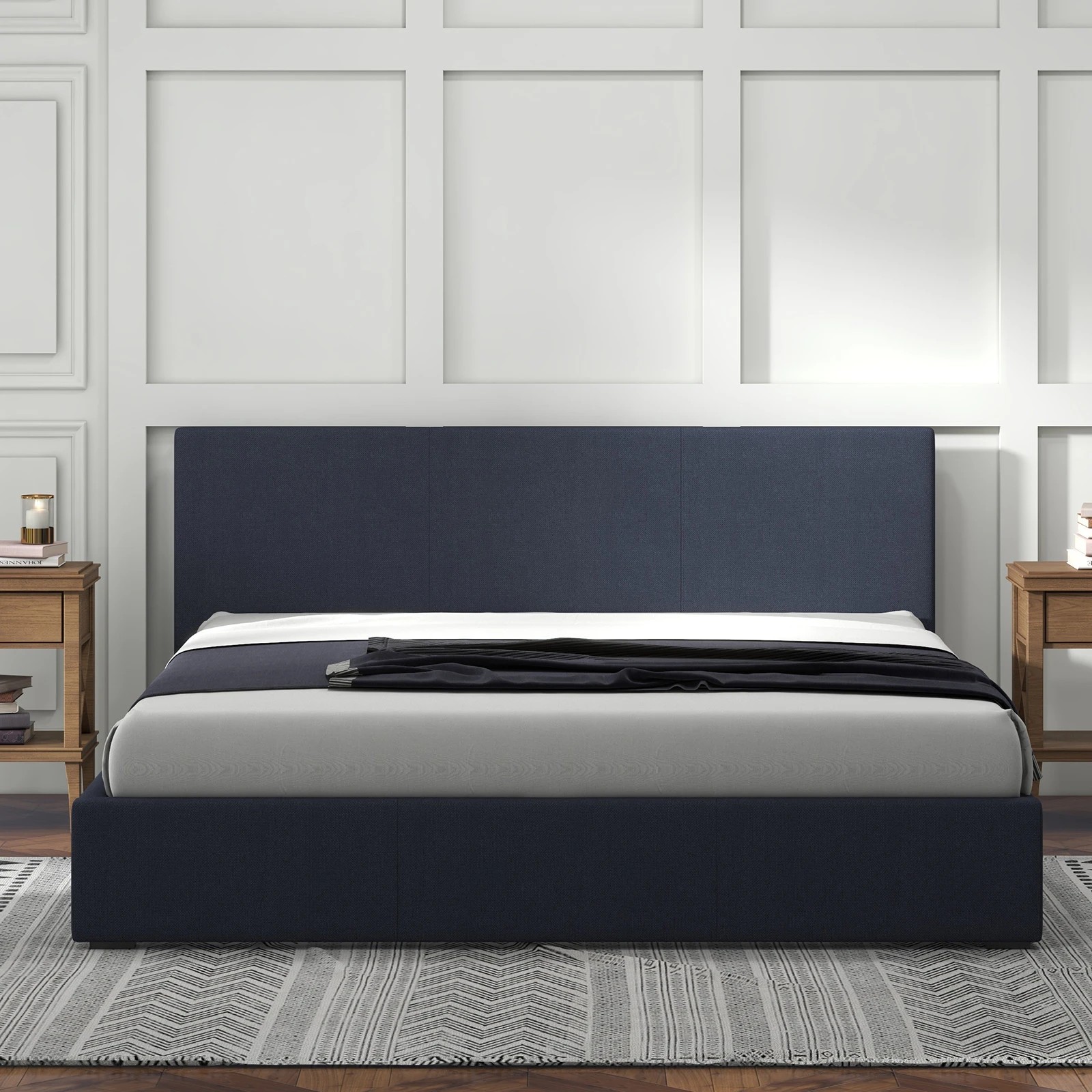 6 Milano Décor Luxury Gas Lift Bed Frame Base And Headboard With Storage Single - Charcoal, 6 of 10