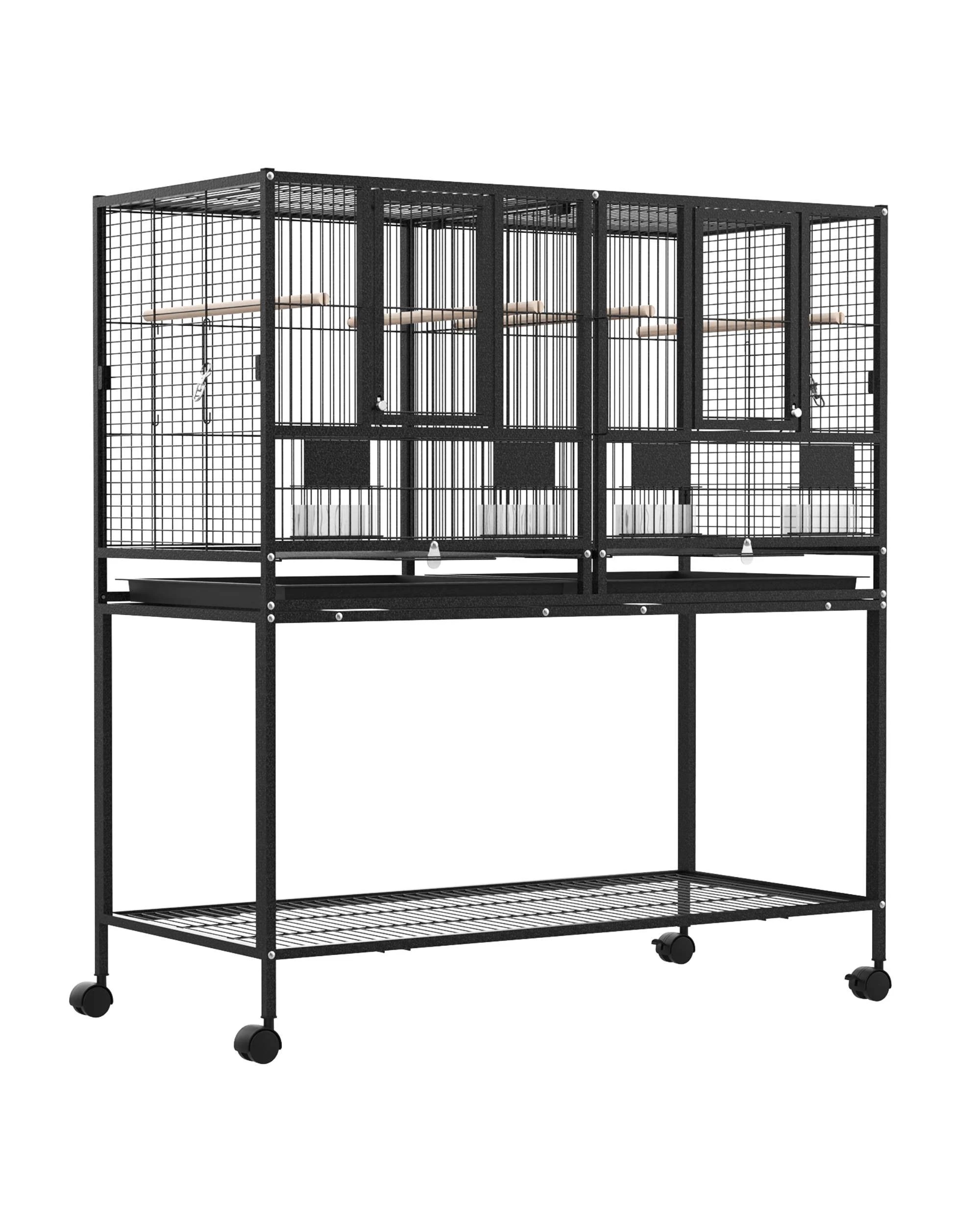 7 Advwin Large Bird Cage 2-in-1 Parrot Aviary, 7 of 7