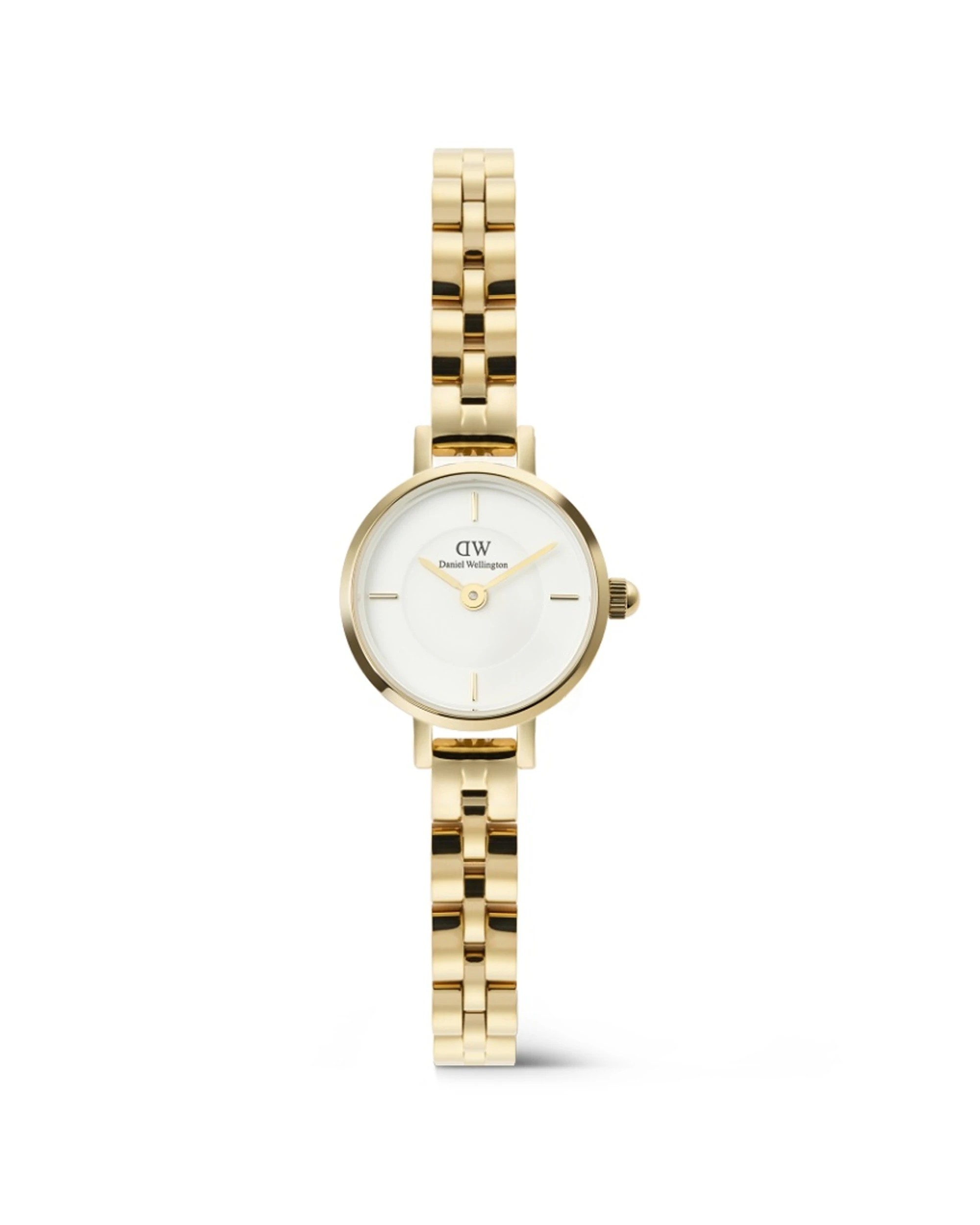 1 Daniel Wellington Petite Mini Arch 3-Link White Gold Watch 19mm Elegant Style, 1 of 5