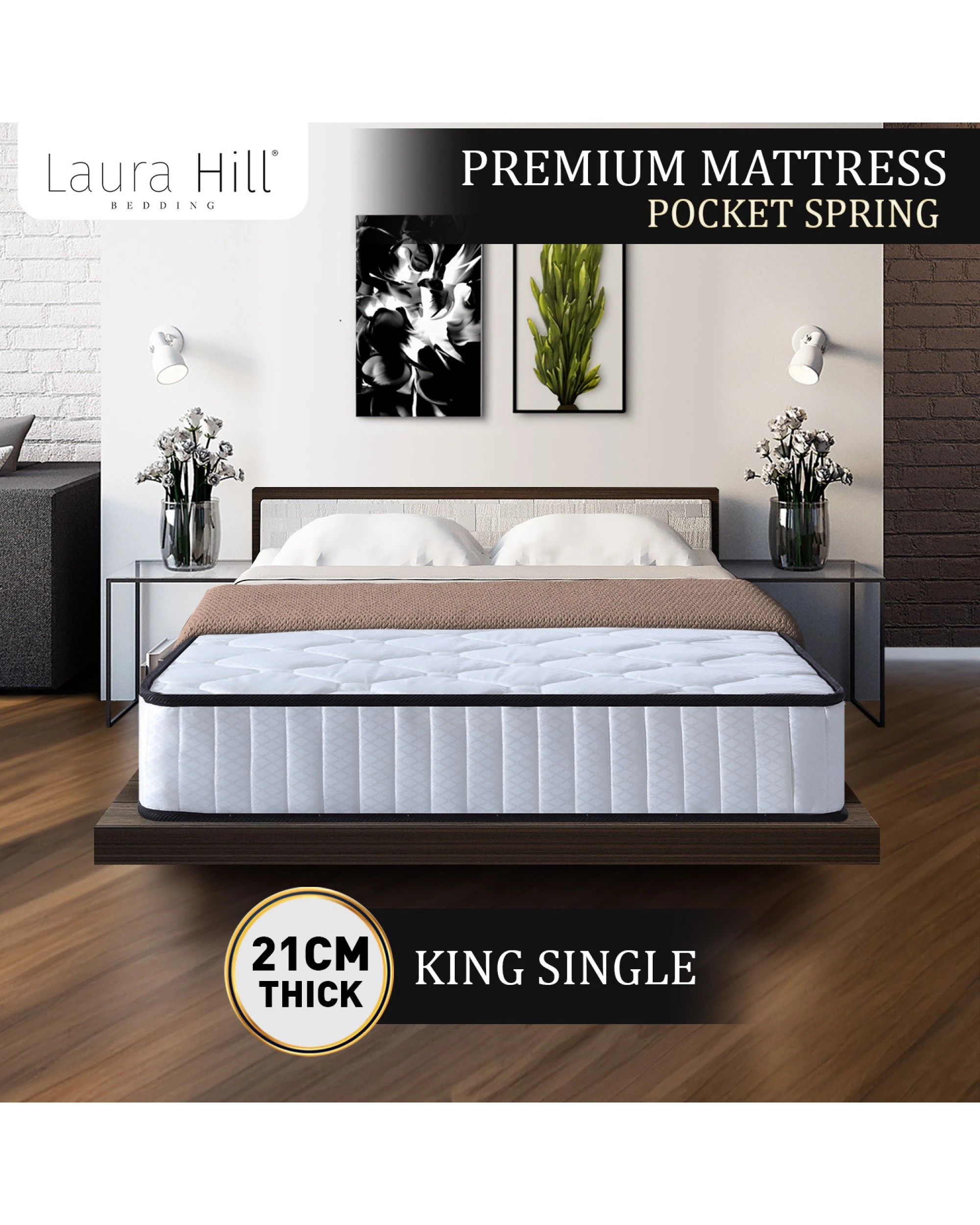 2 Laura Hill Pocket Spring Mattress - King Single, 2 of 10