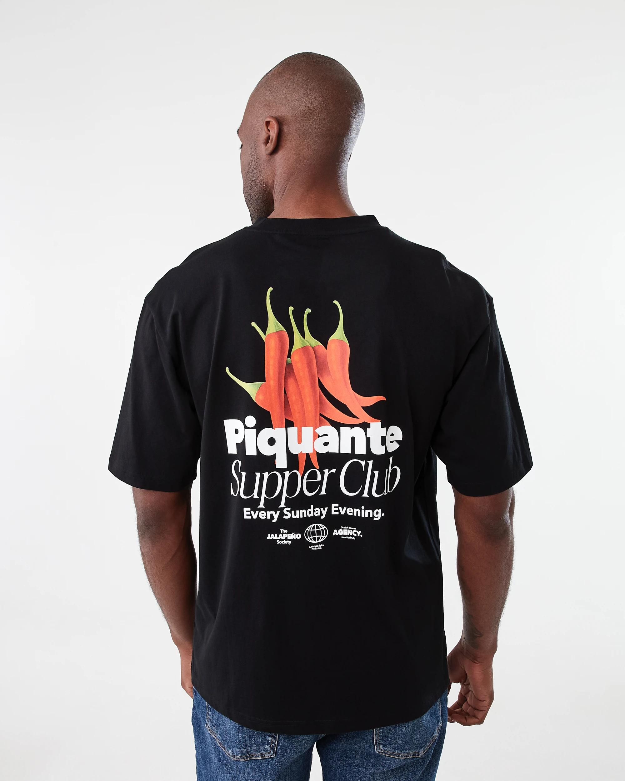 3 Oversized Print T-shirt Blk Piqnte, 3 of 7