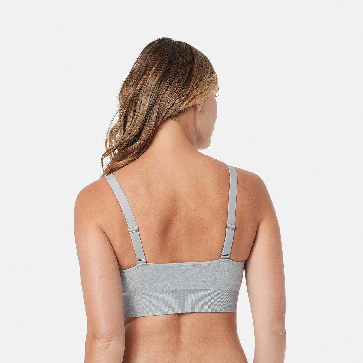 3 Medium Impact Sports Seamfree Crop Top GREY MARLE, 3 of 4