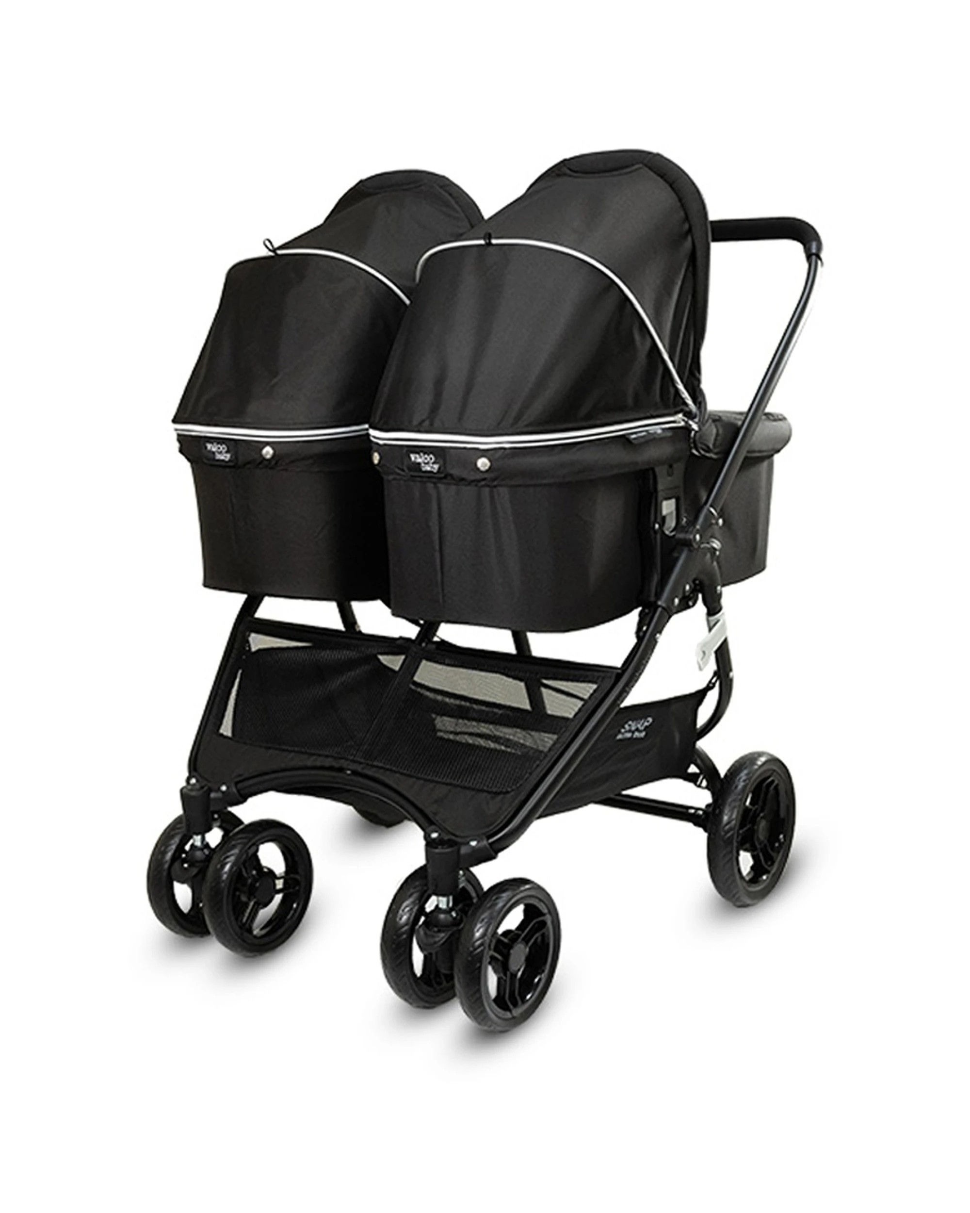 2 ValcoBaby Q Bassinet For Snap Ultra Duo Pram Stroller Adjustable Hood - Black, 2 of 2