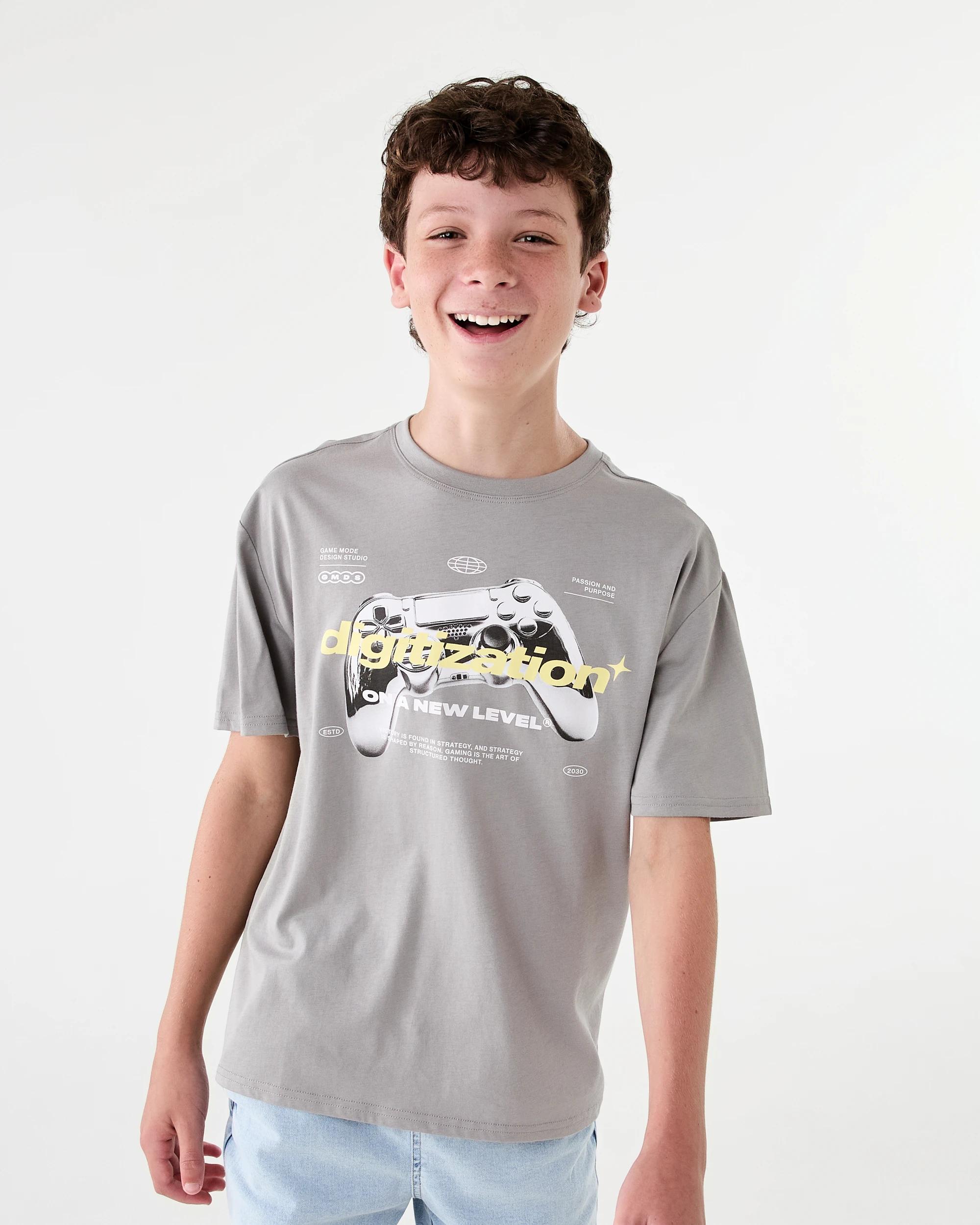 2 Short Sleeve Graphic Print T-shirt Fd Slate, 2 of 7