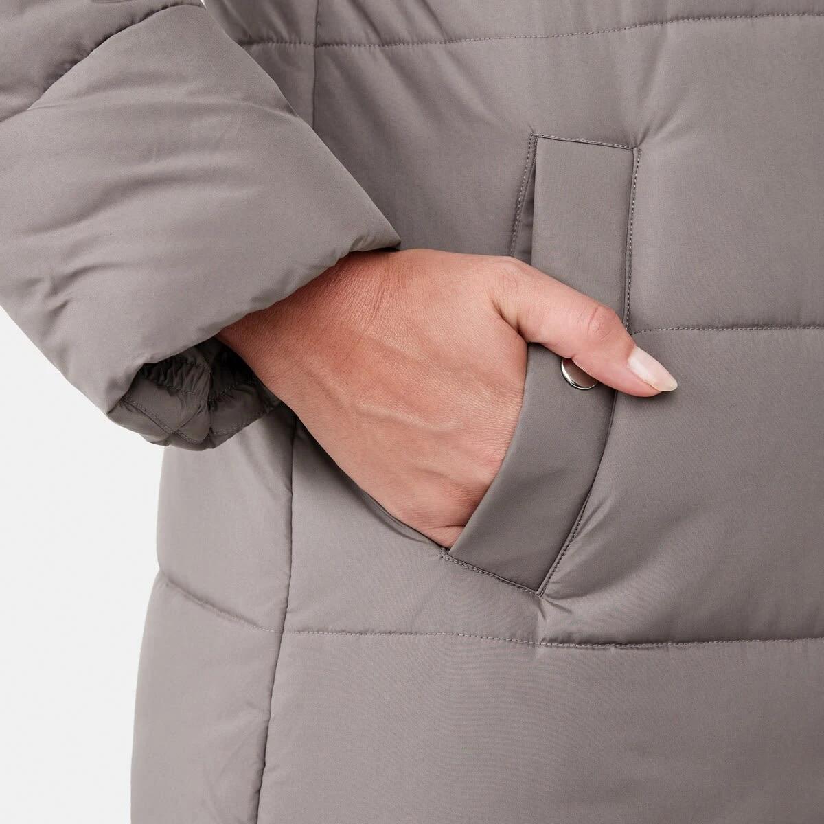 7 Mid Length Puffer Jacket Taupe Brn, 7 of 7