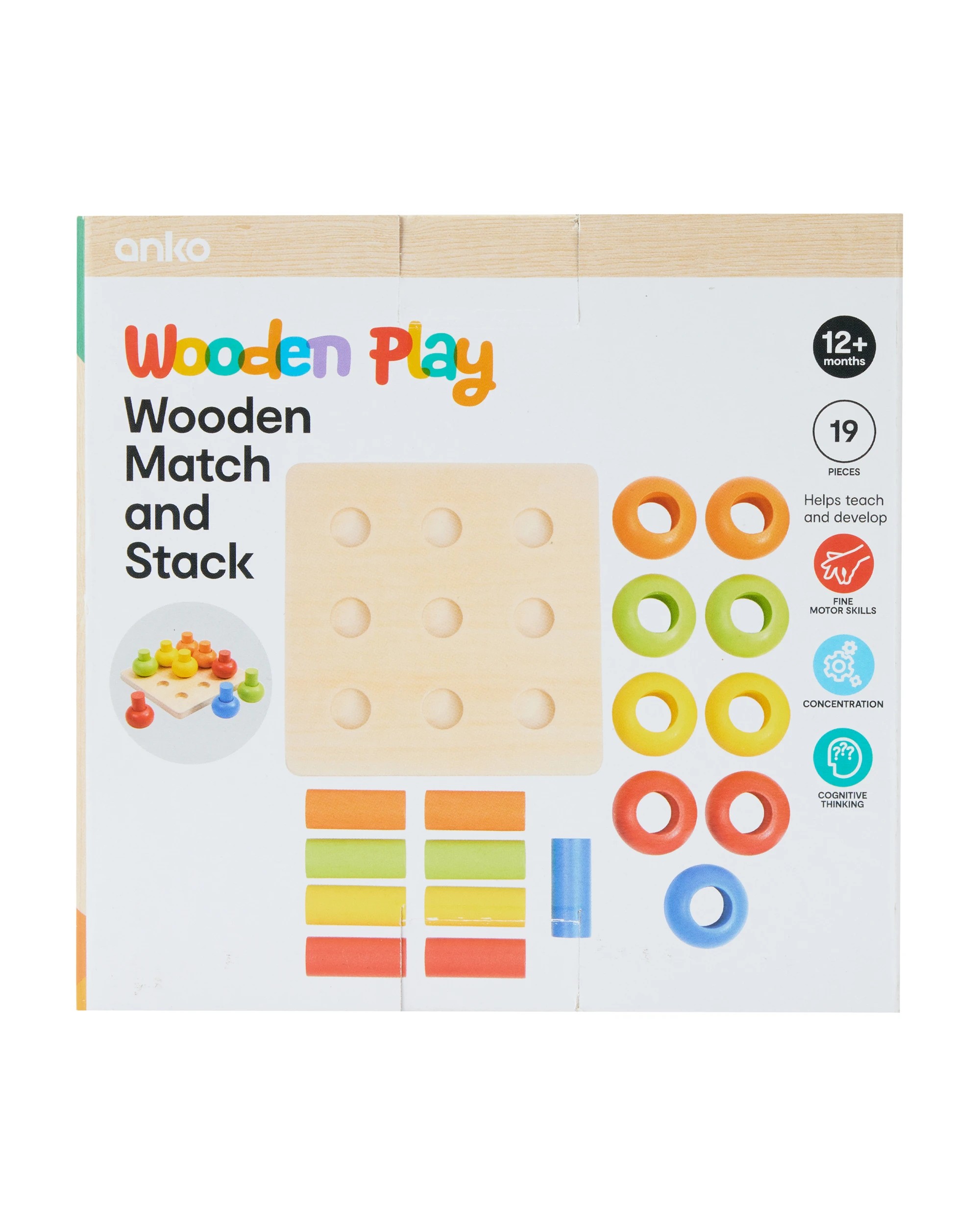 6 Wooden Match and Stack, 6 of 6