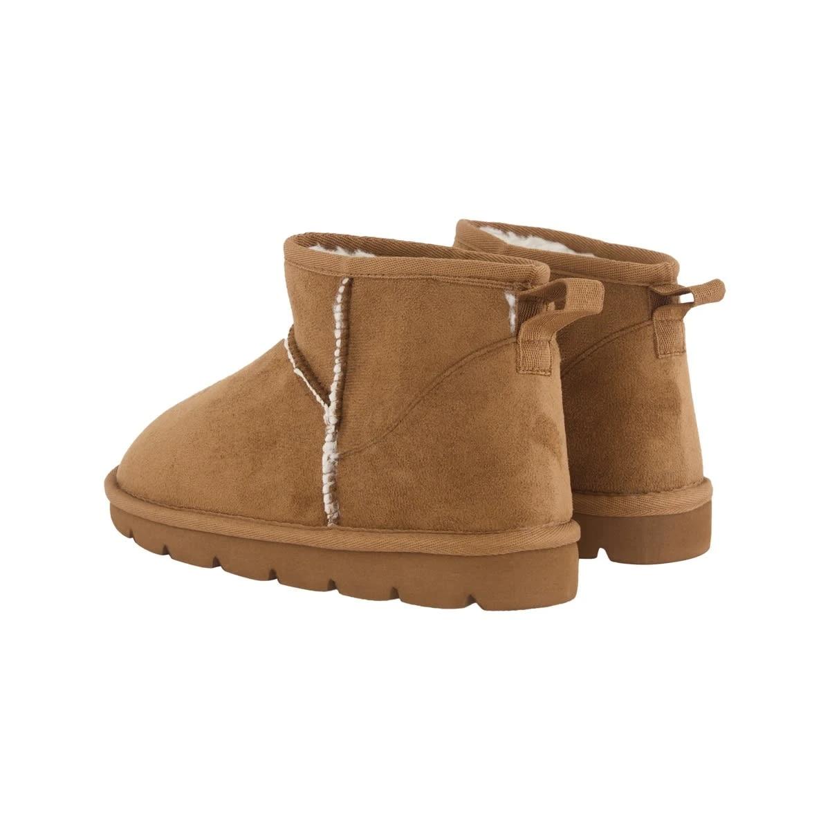3 Womens Ankle Slipper Boots CHESTNUT TAN, 3 of 5