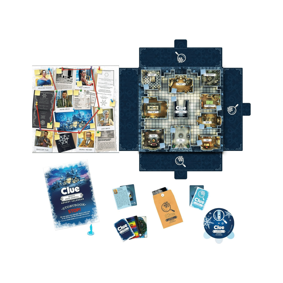 3 Hasbro Clue Advent Calendar: Secrets Under Snowfall Puzzle Game, 3 of 10