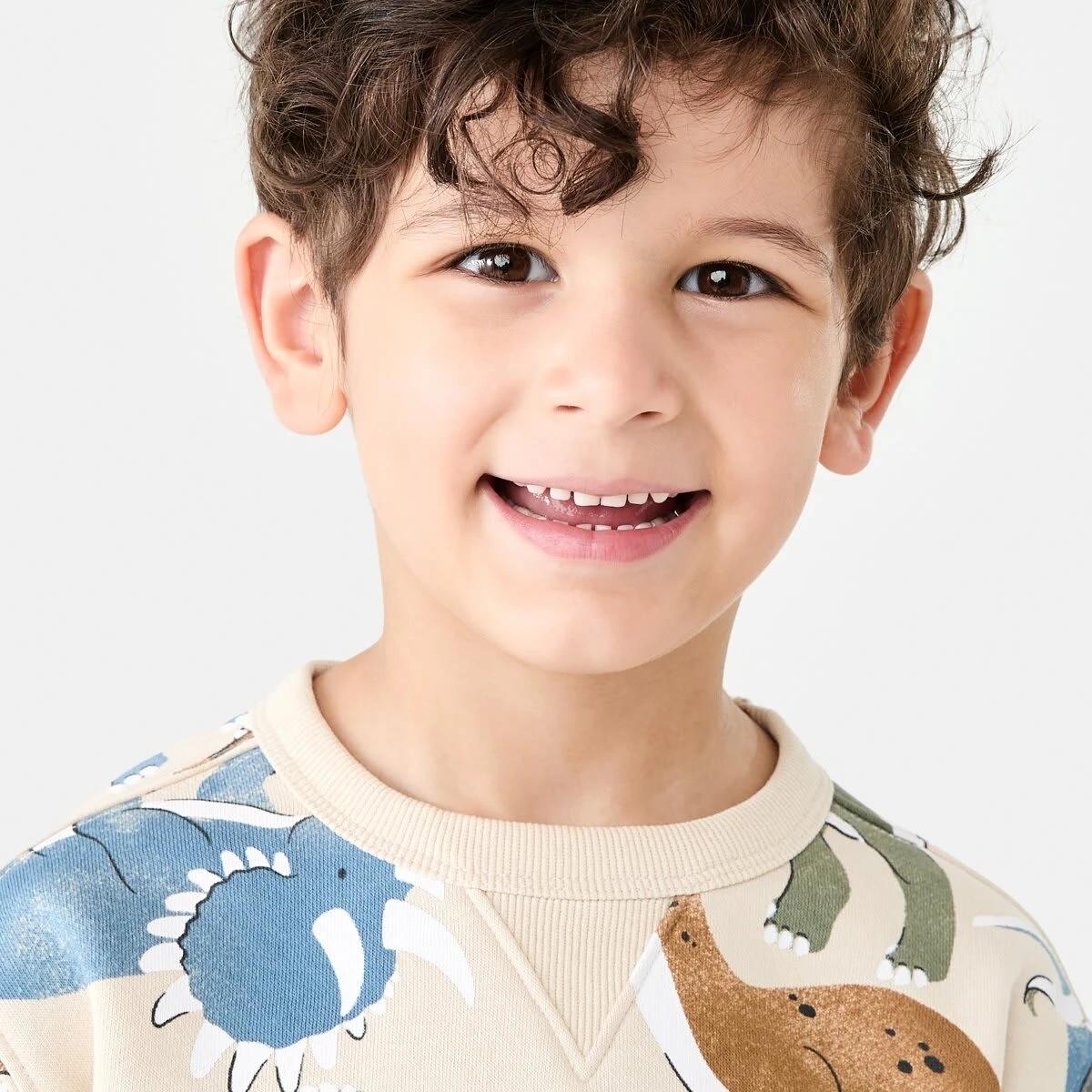 3 All Over Print Crew Neck Sweatshirt Bge Dino, 3 of 9