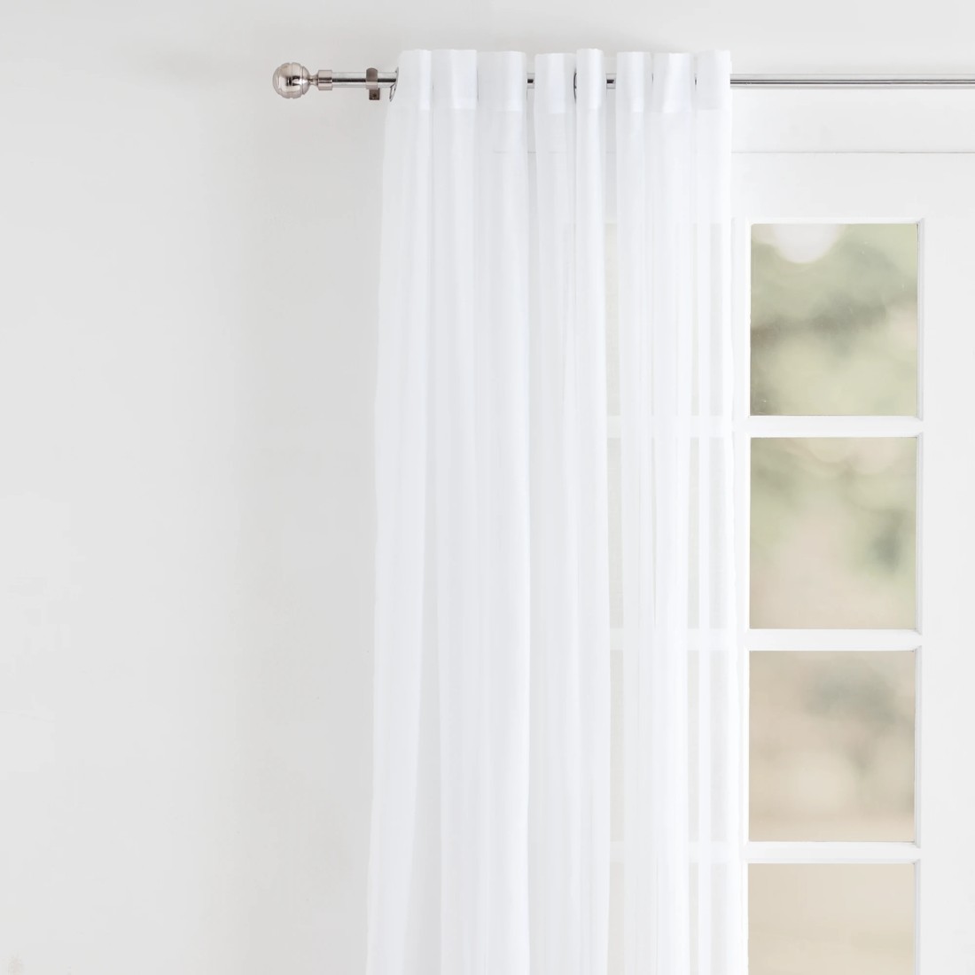 2 Sicily Cloud Wide Curtain - White - 229cm x 223cm, 2 of 5