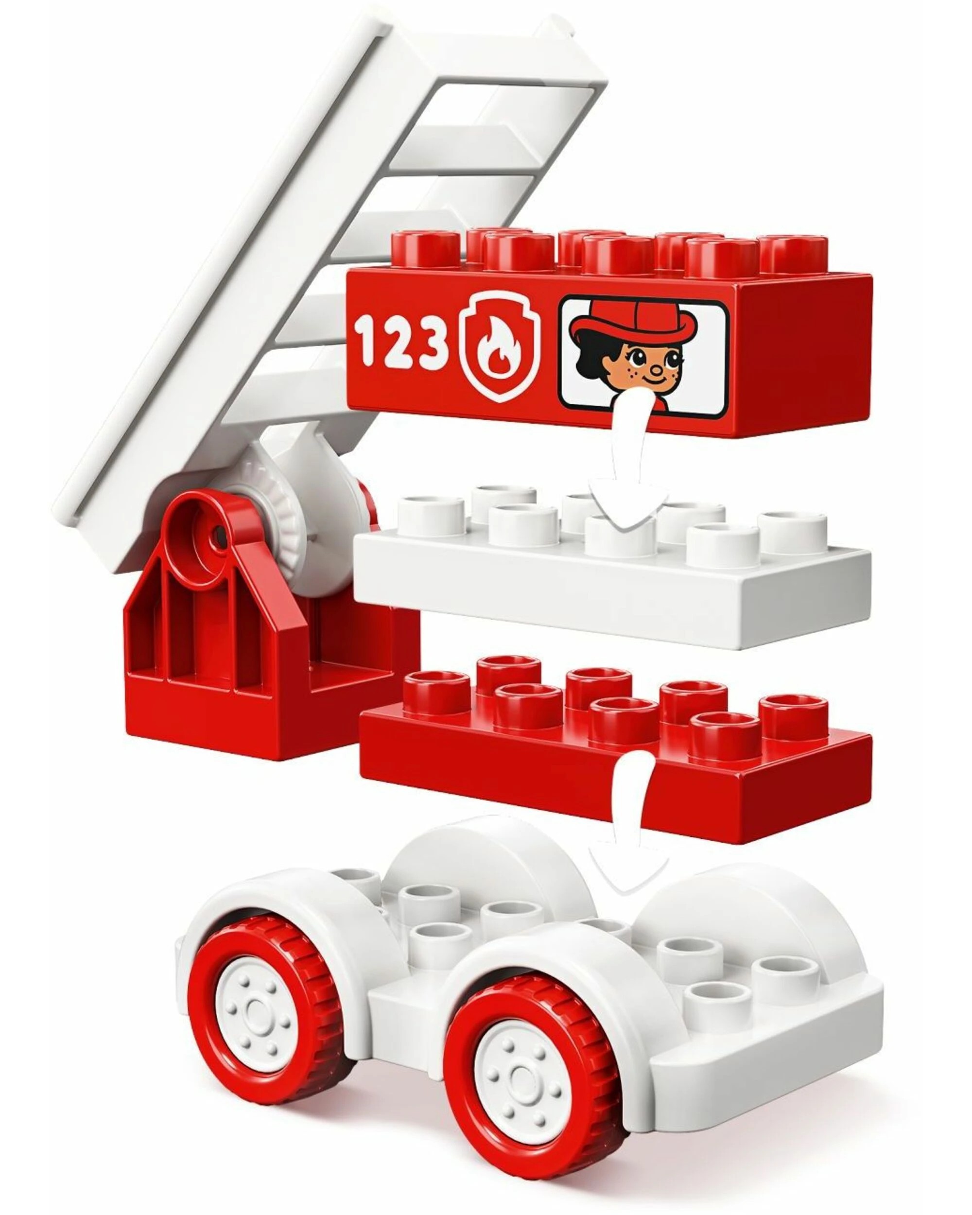 2 LEGO 10917 Fire Truck: Toddler Building Toy with Firefighters, 2 of 4