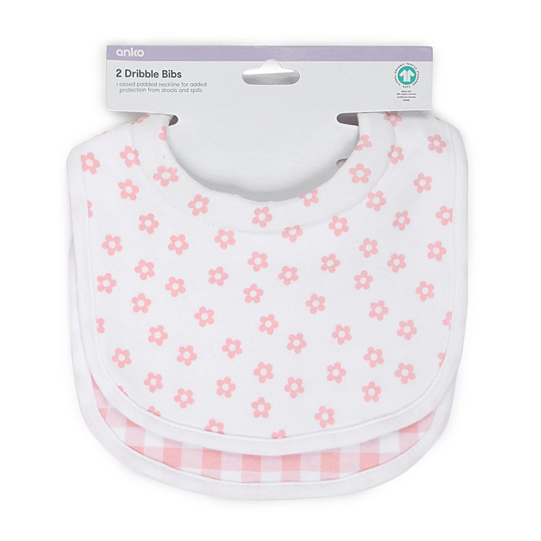 5 2 Pack Dribble Bibs - Daisy, 5 of 5