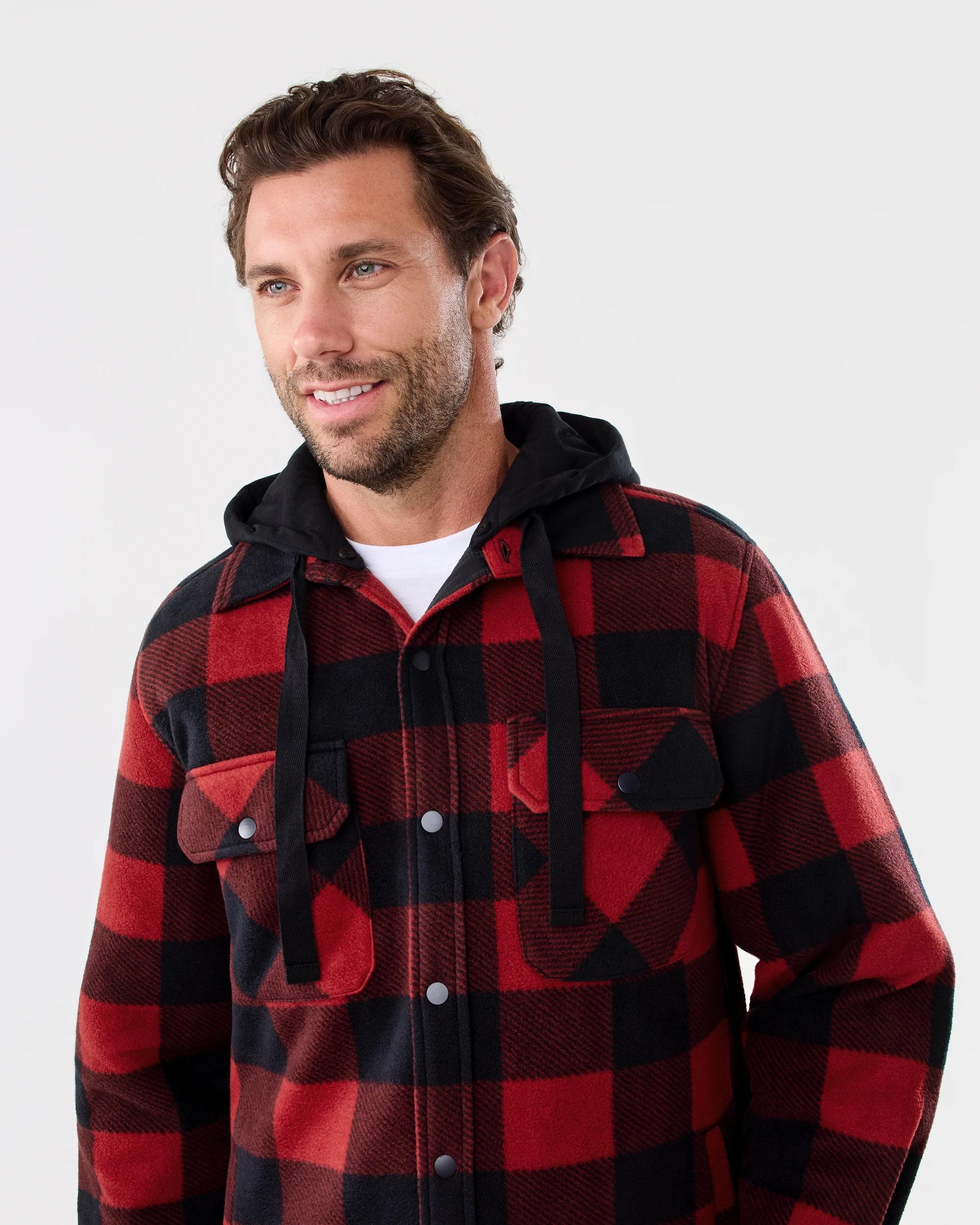 5 Workwear Padded Industrial Jacket Red Check, 5 of 8
