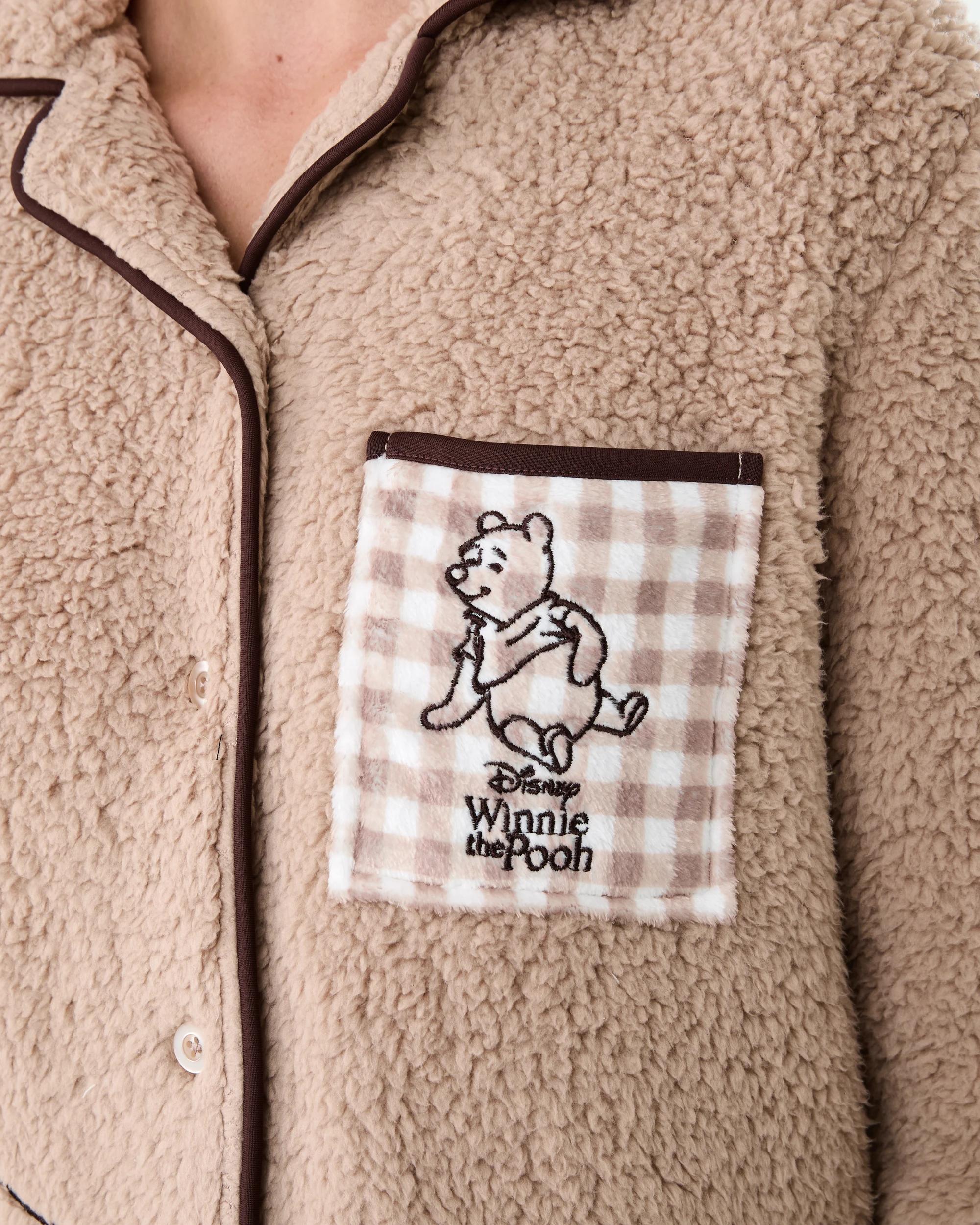 6 Winnie the Pooh License Fleece Button Through Pyjama Set Winnie Plp, 6 of 9