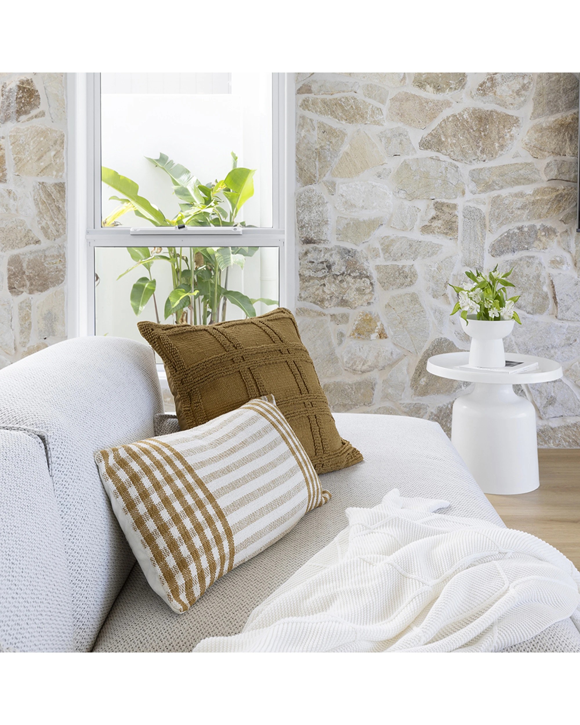 3 Bambury Home Decor Decorative Christos Square Cushion Tobacco - Brown, 3 of 4