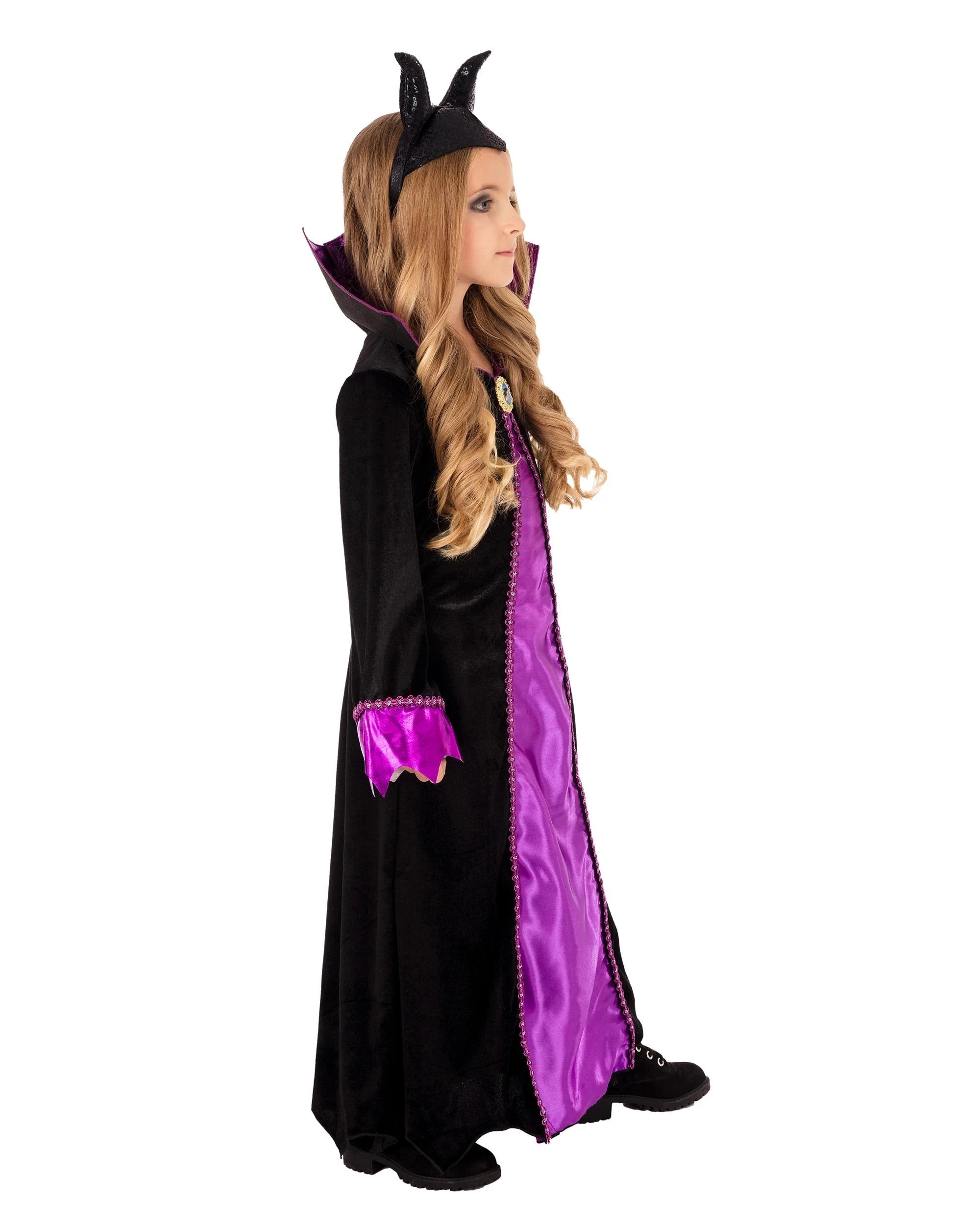4 Disney Maleficent Deluxe Kids Costume Size 6-8yrs - Purple, 4 of 6